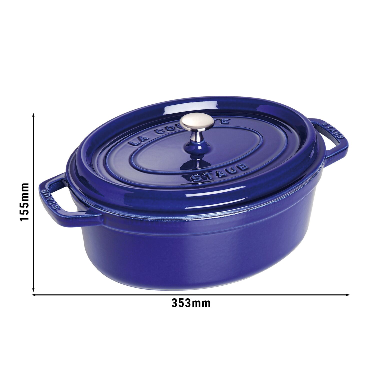 STAUB | LA COCOTTE - Cocotte - oval - 290mm - gjutjärn - mörkblå