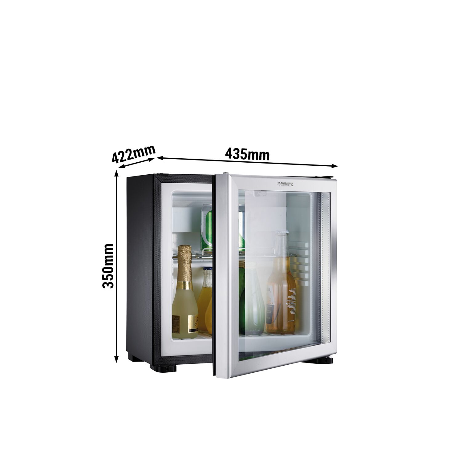 DOMETIC | Mini-bar Refrigerator - RH 418 NTEG - 422 mm - 20 liters - with 1 glass door & right-hand door hinge