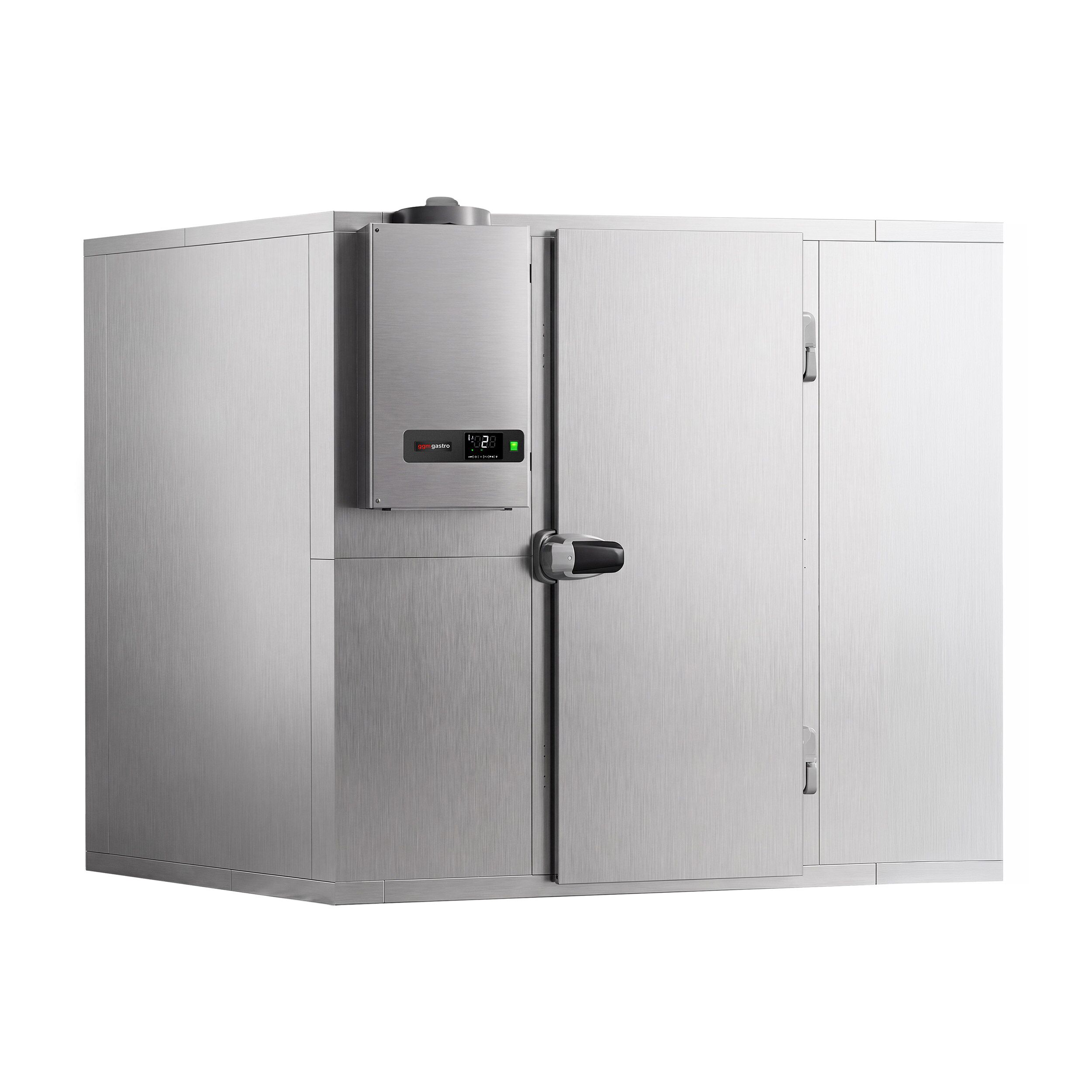 RVS koelcel - 2100x1200mm - 3,70m³ - incl. koelmotor
