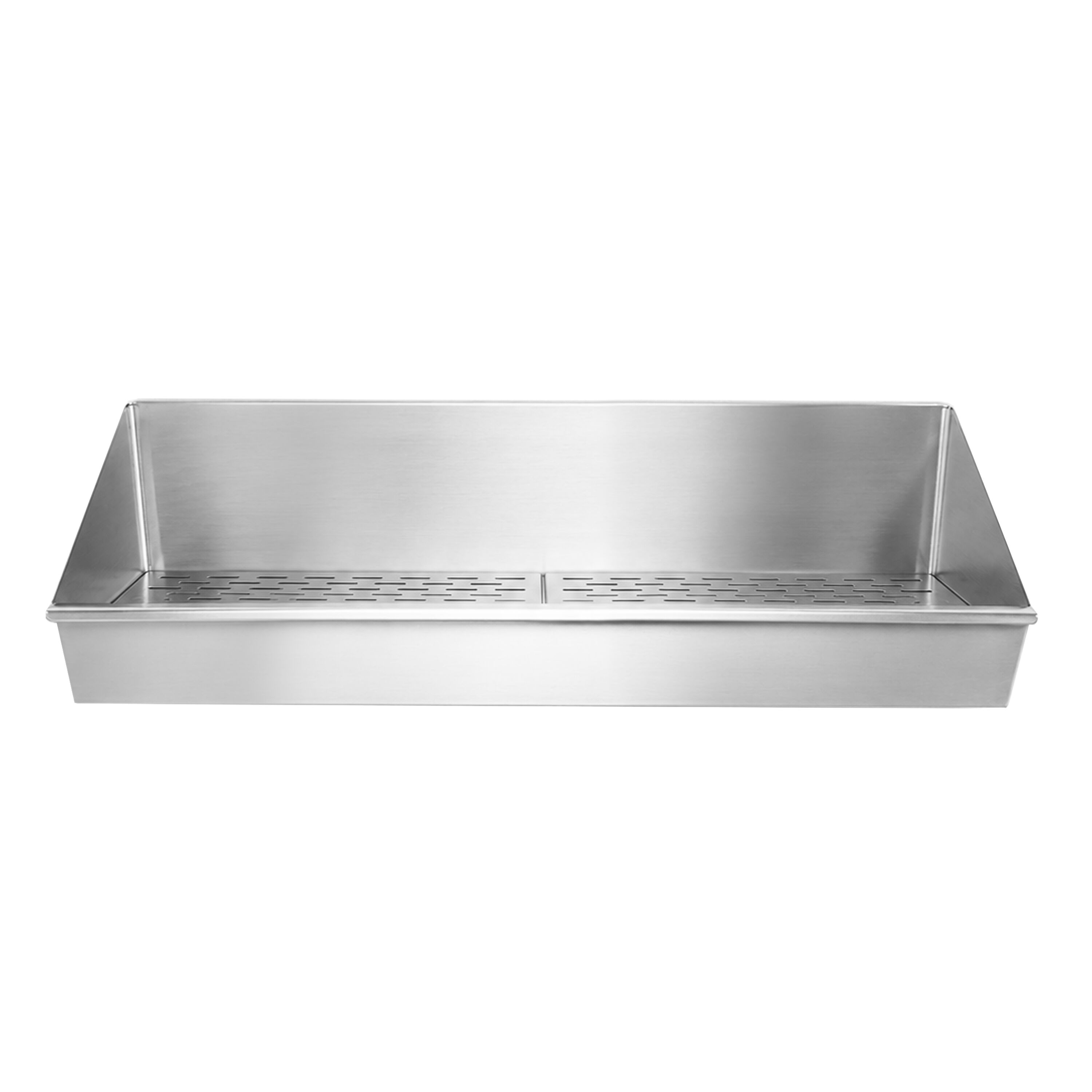 Bac à frites en acier inoxydable - 800x300mm - avec filtre égouttoir