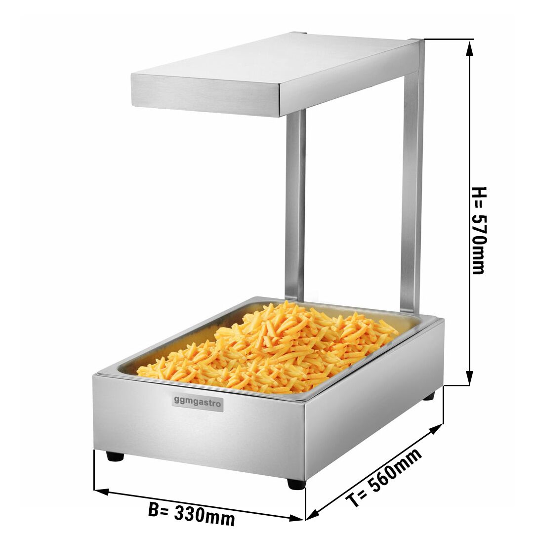 Commercial Heated Gantry Infrared with Heat Lamp - 335x565mm - 1kW - for GN 1/1