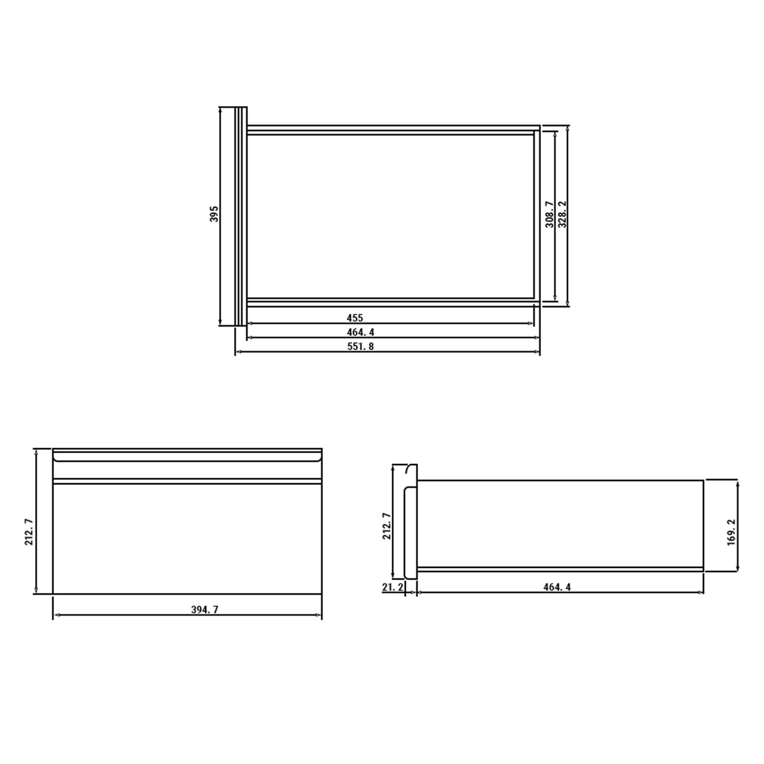 Block de tiroirs ECO - 400x560mm - Module de soubassement 400x560mm - pour ATK profondeur 600mm