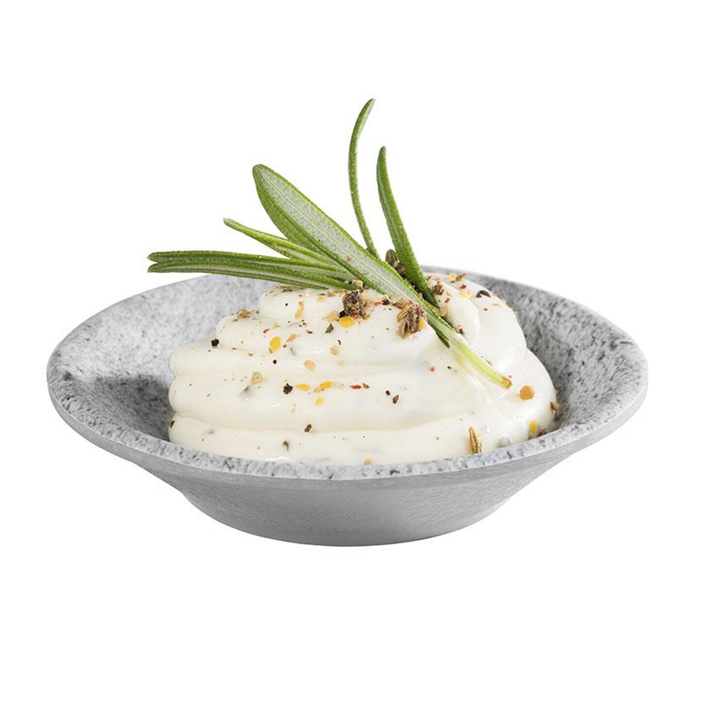 (24 pièces) Coupelles à sauce - ELEMENT - Melamine - 10 ml - Ø 80 mm - Gris