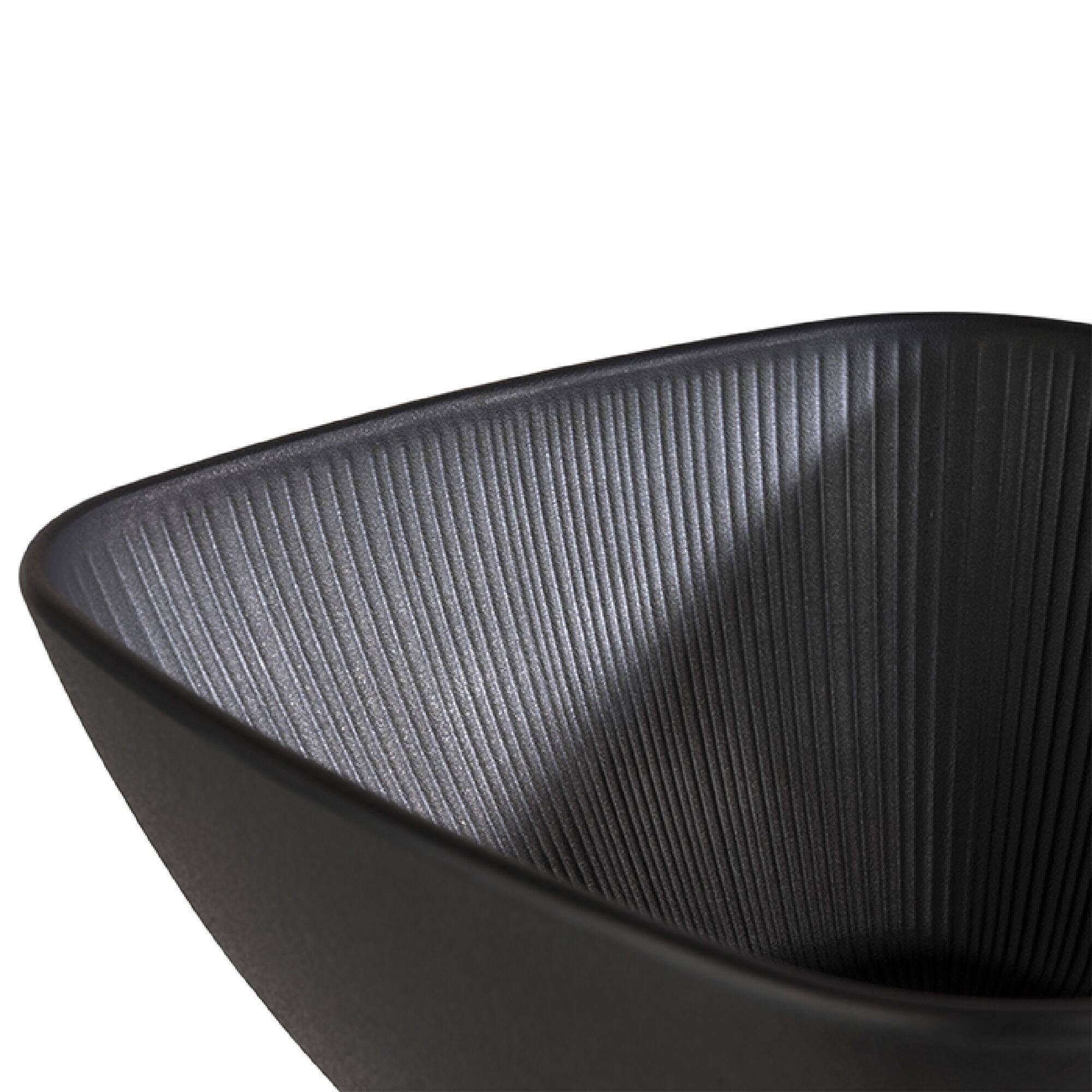 (6 pcs) Coupe - NERO - Mélamine - 3,5L - carré - lot de 6 - 250x250mm - Profondeur : 110mm - Noir