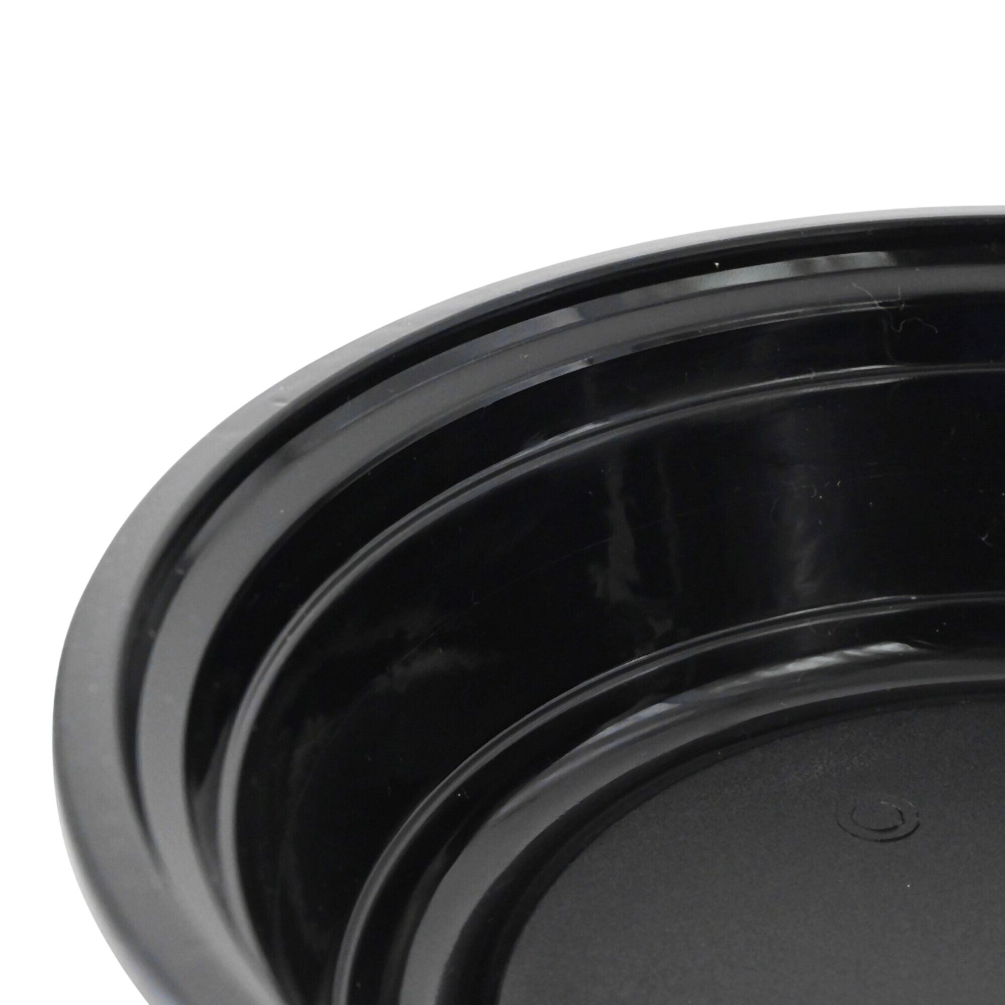 (300 pcs) Barquette réutilisable - 700ml - Ronde - Noir