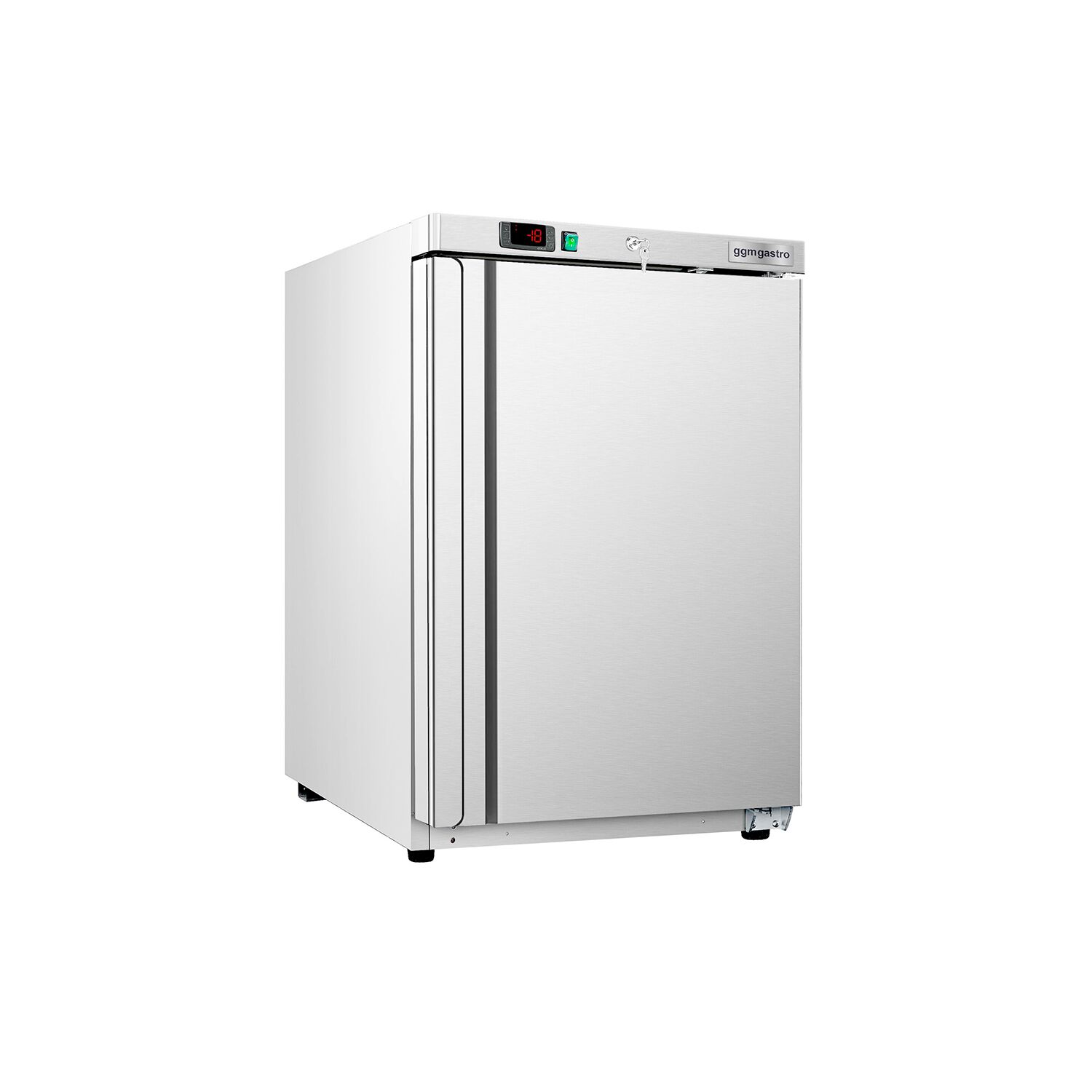 Mini congélateur de stockage inox ECO – 200 litres – avec 1 porte – intérieur de la porte en plastique