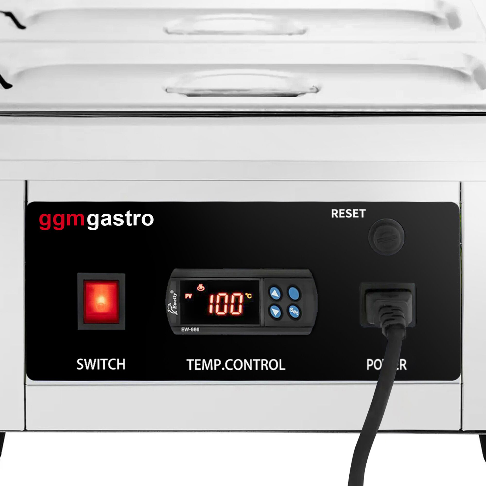 Fondoir à chocolat à bain-marie - 2x GN 1/3 - 1,5kW - incl. 2 couvercles et 2 bacs GN 1/3