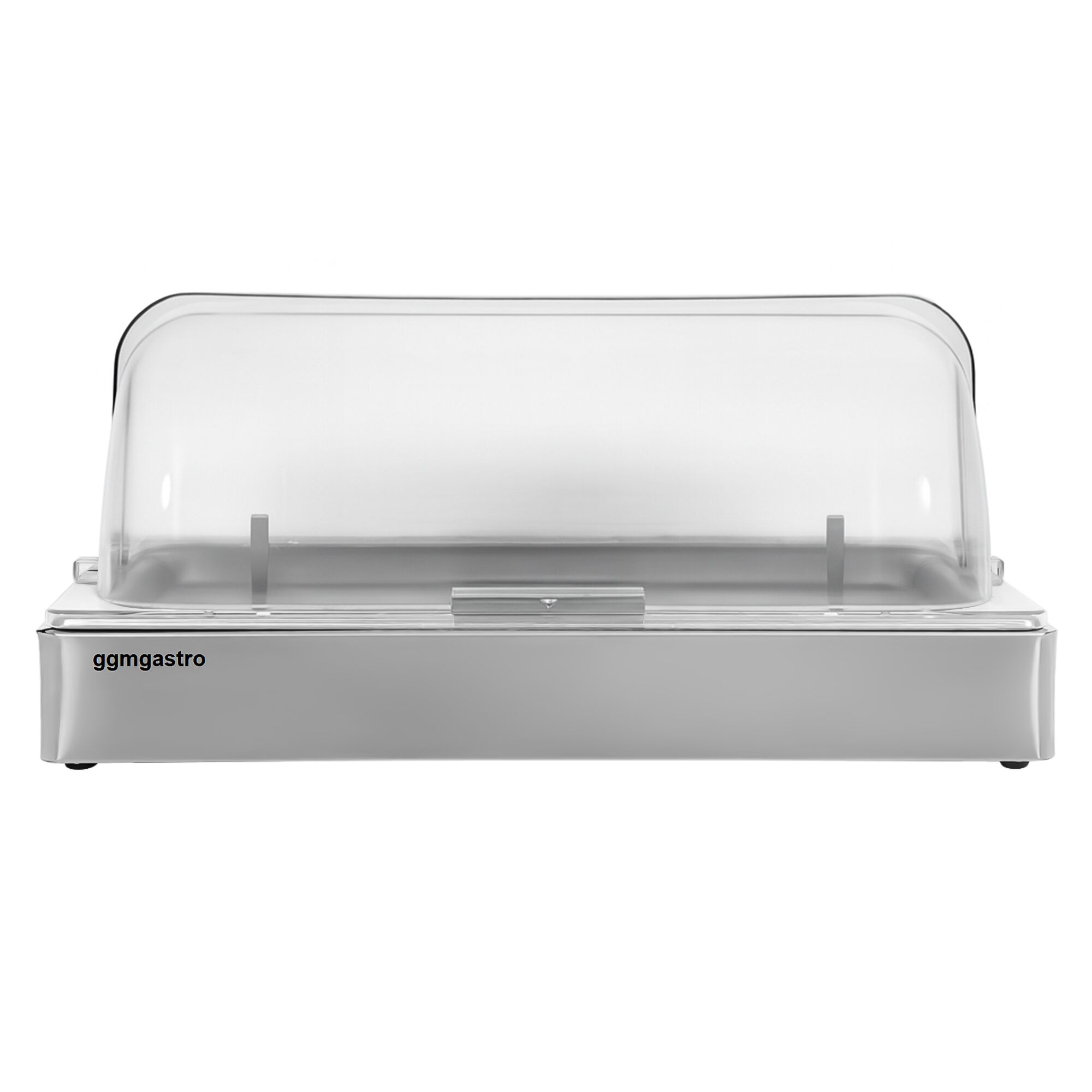 Couvercle de présentation roll-top - Dôme - GN 1/1 - Acier inoxydable - 540x335mm - Hauteur:255mm - incl. bac GN 1/1, deux packs de froid