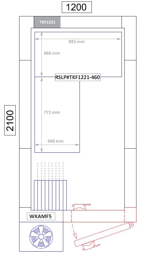 Kit rayonnage en aluminium - En angle (L) - Profondeur:460mm - Capacité de charge:600kg