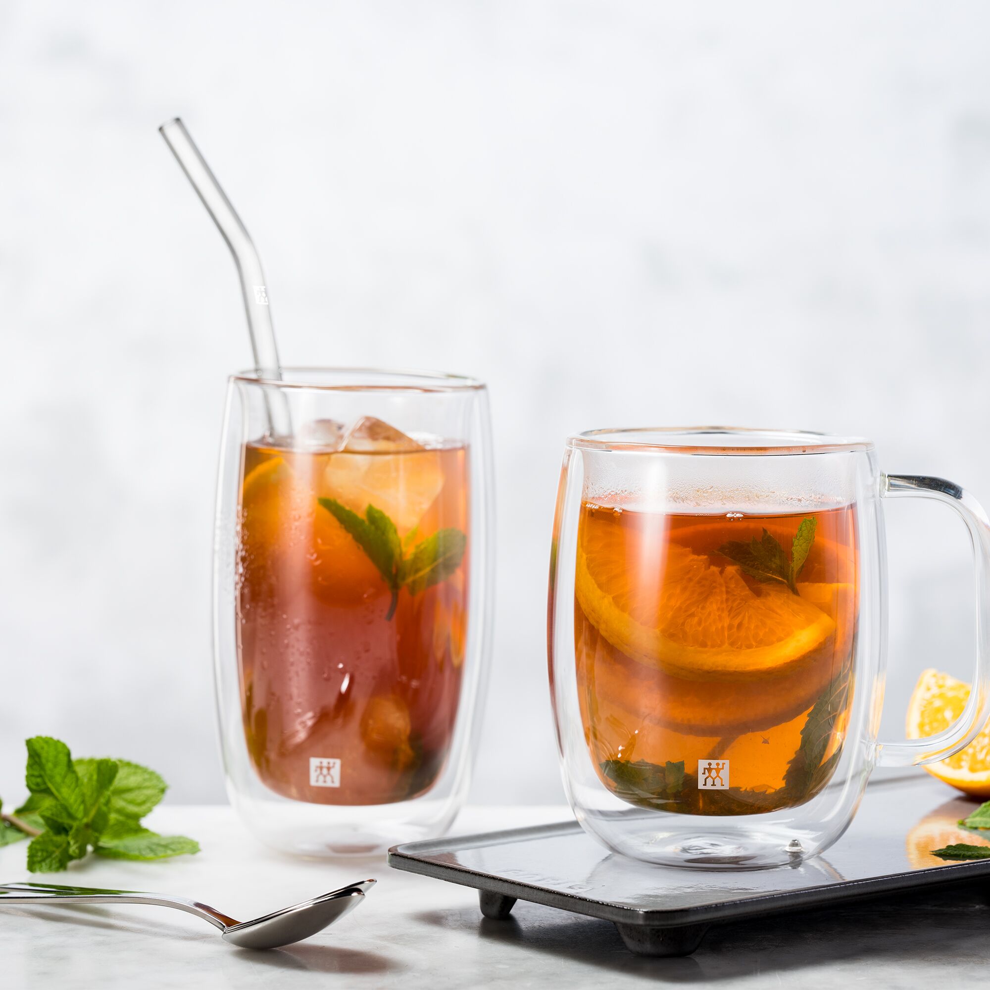 ZWILLING | Sorrento Glass Straw Set – 4x straws + brush - borosilicate - reusable