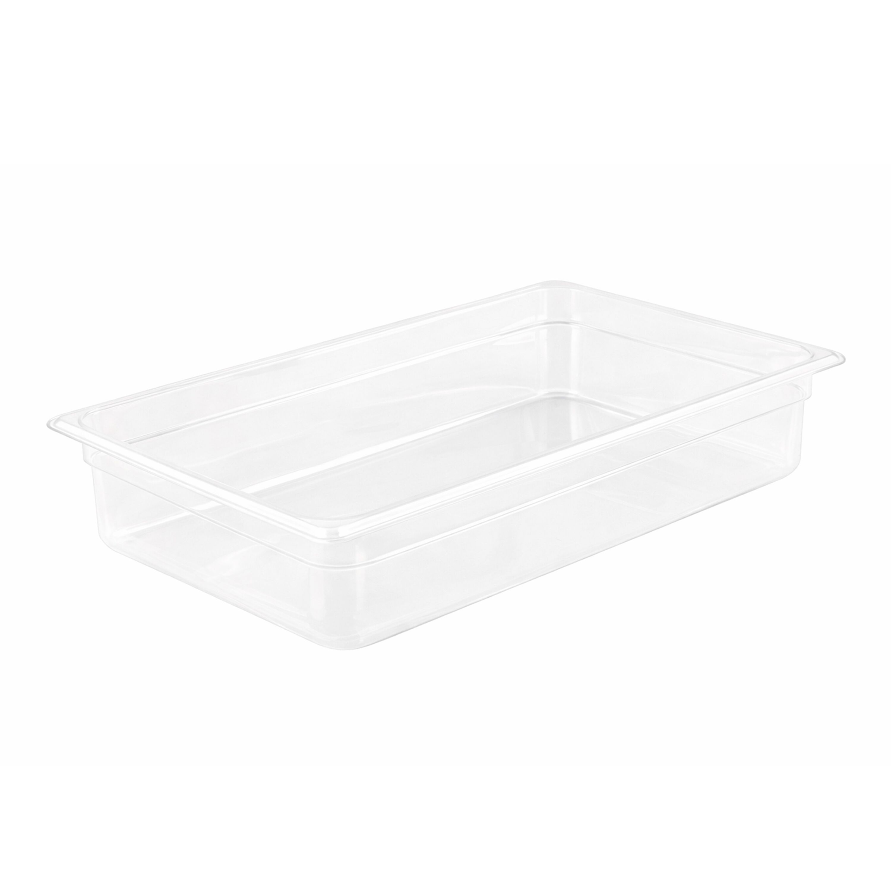 (6 pièces) Bac en Polypropylène - GN 1/1 - Translucide - 3 L - Hauteur : 100 mm