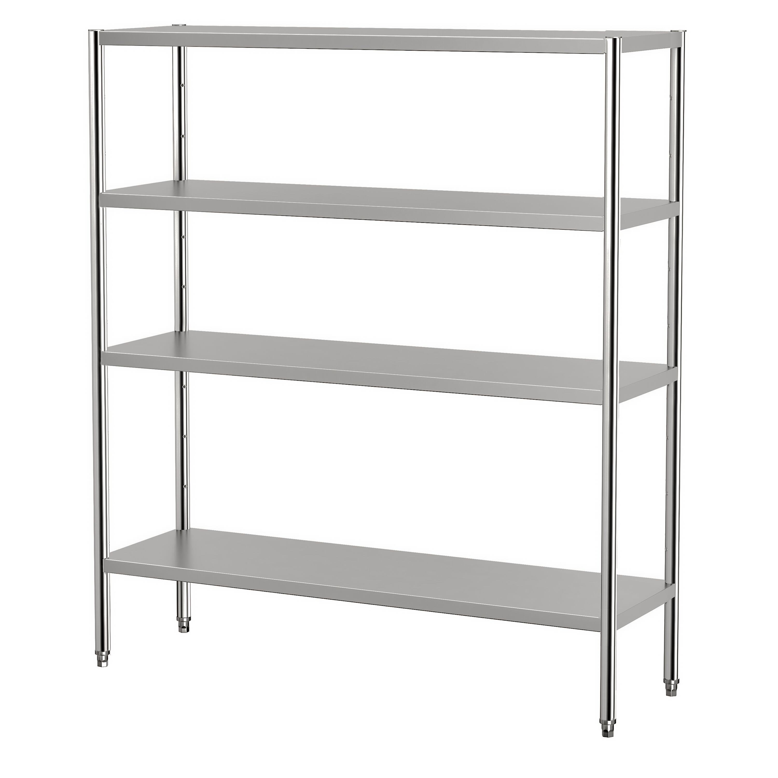 Étagère en inox ECO - 1600 x 500 mm - avec 4 étagères (réglables)