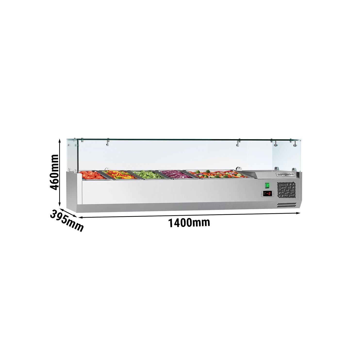 Vitrine Réfrigérée à Ingrédients ECO - 1400x395mm - 6x GN 1/3