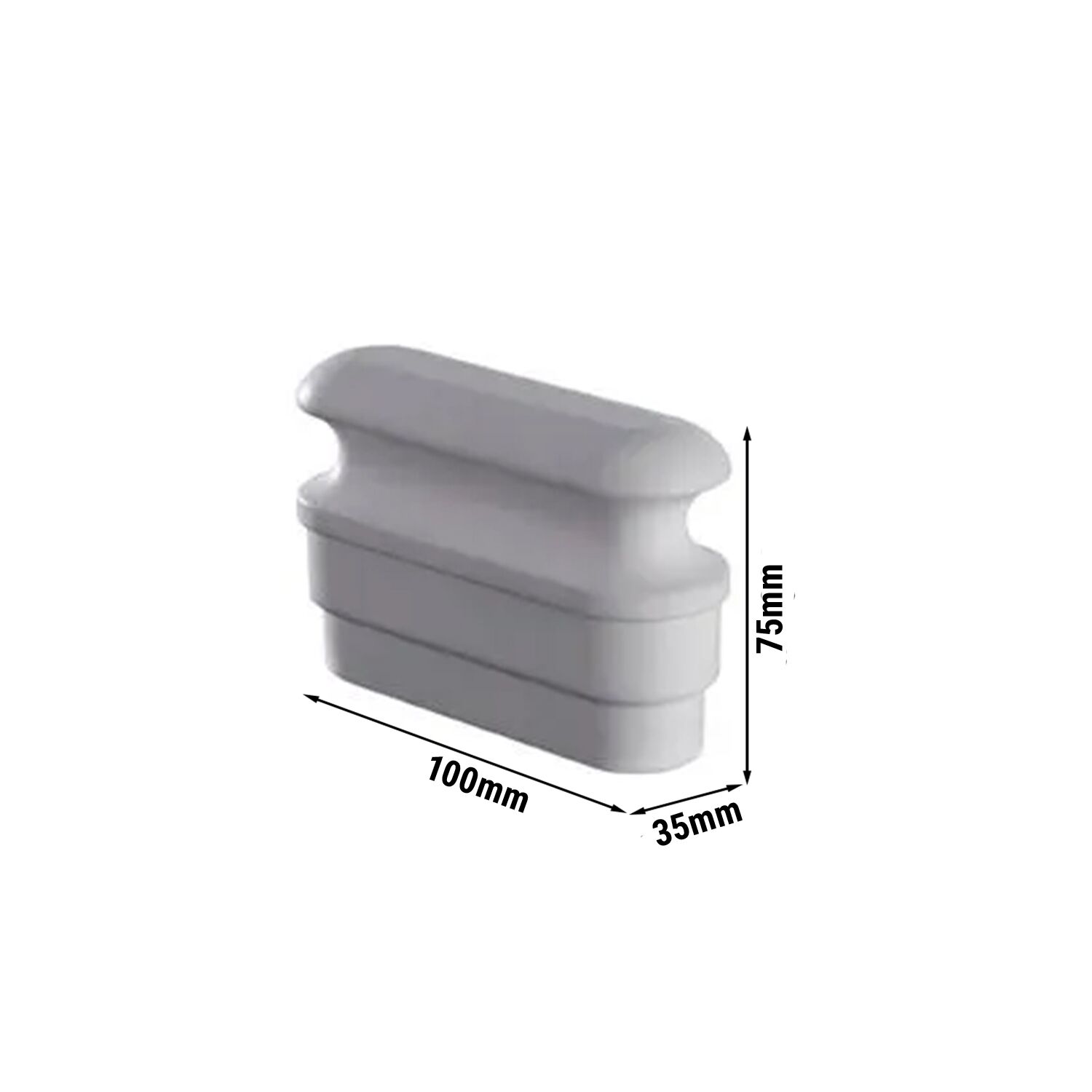 Oval Teflon stopper Lorenzo 700 & 900 - 73x97x37mm - Series Lorenzo 700 & 900