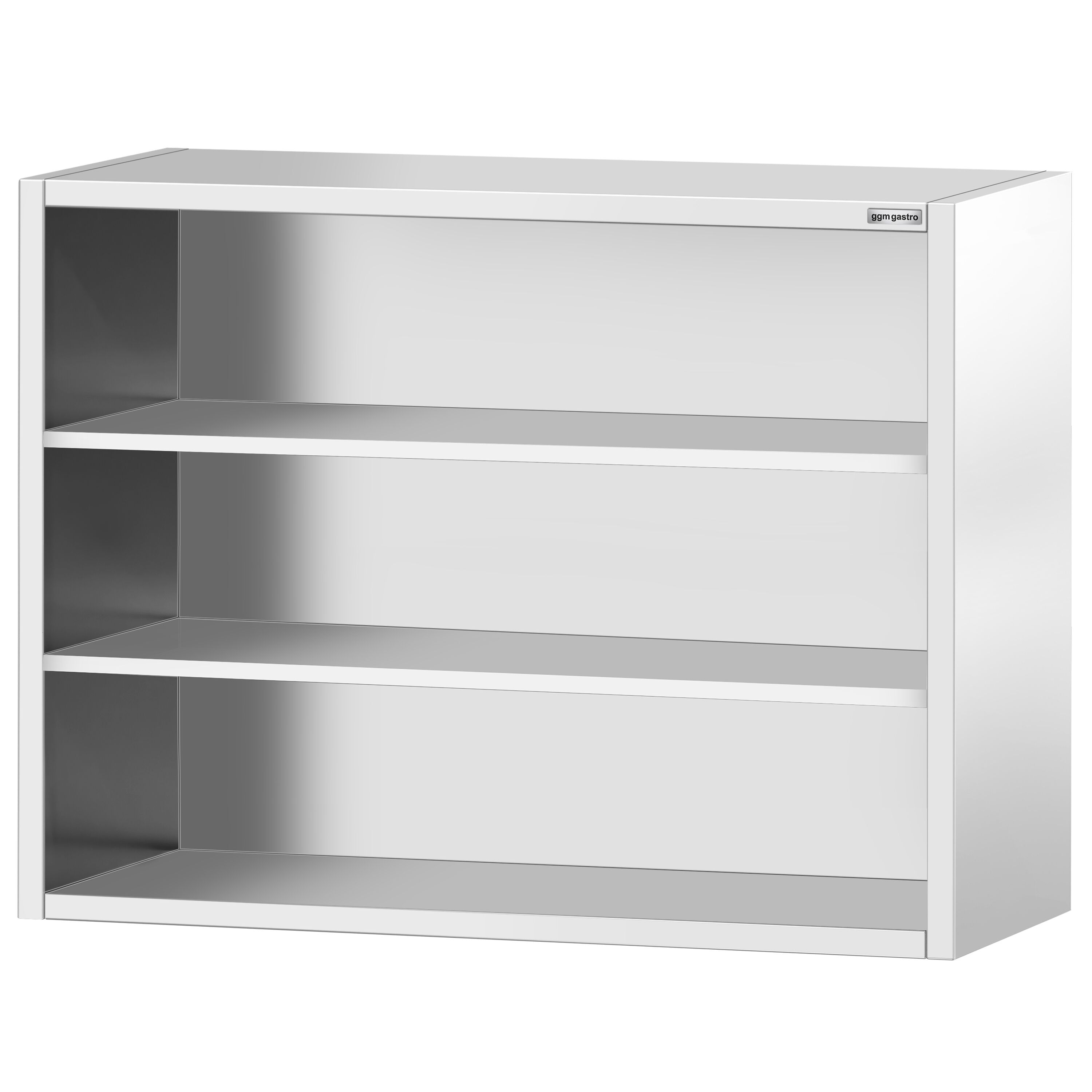 Armoire murale en acier inoxydable PREMIUM - 1400x400mm - sans portes (ouvert) - 1000mm de haut