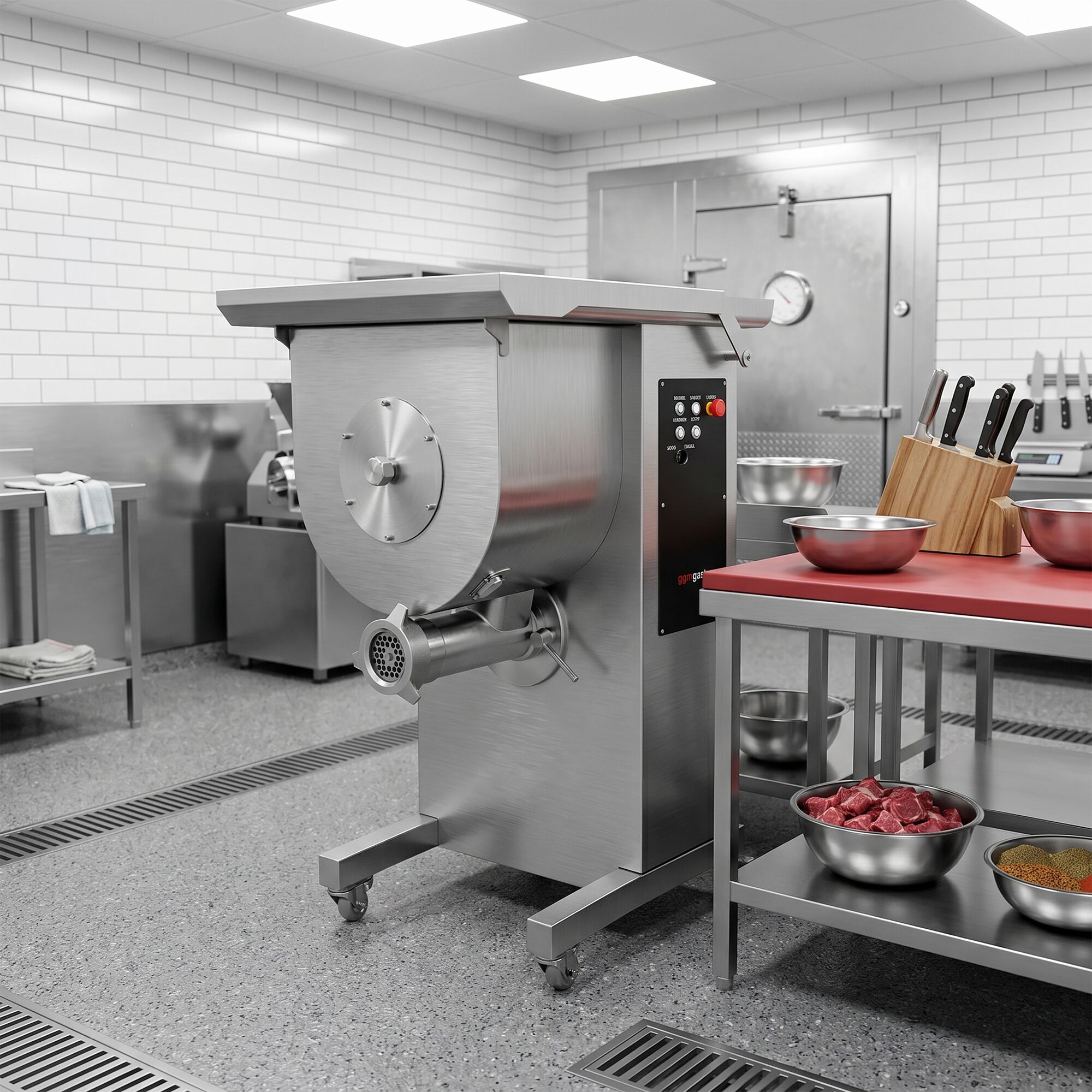 Electric meat grinder 32 with meat mixer - 800-1000 kg/h - Capacity: 42 liters / 30 kg