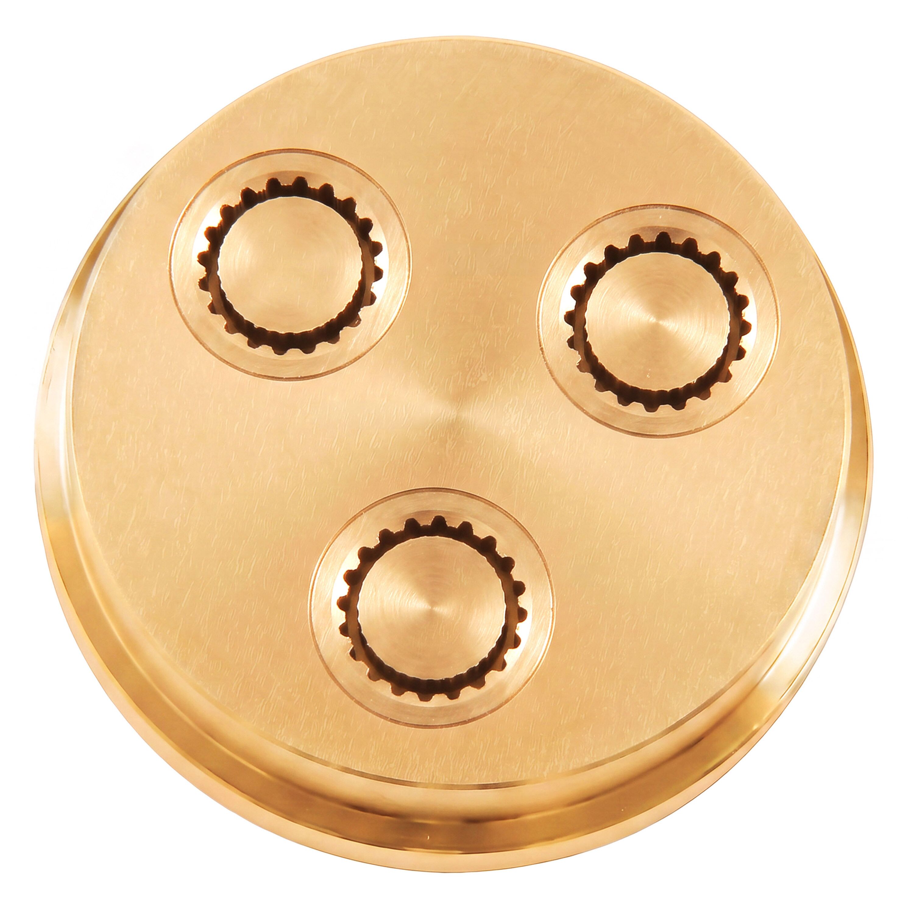 Brass Pasta Die (Bronze Finish) - Macaroni 14mm - fits NMH8 - Ø55mm