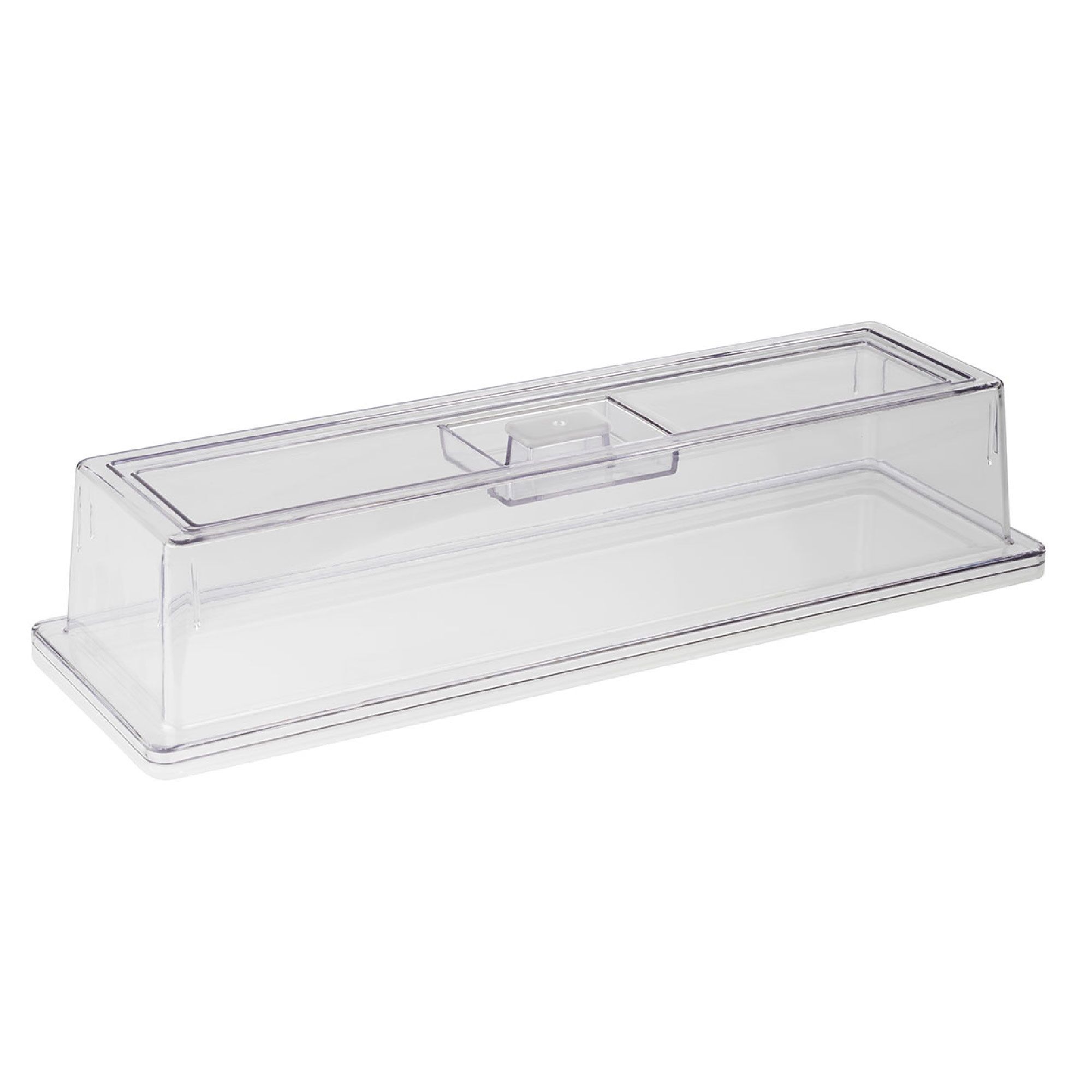 (6 pcs) Couvercle de présentation - Empilable - GN 2/4 - Polycarbonate - 530x162mm - Hauteur:105mm