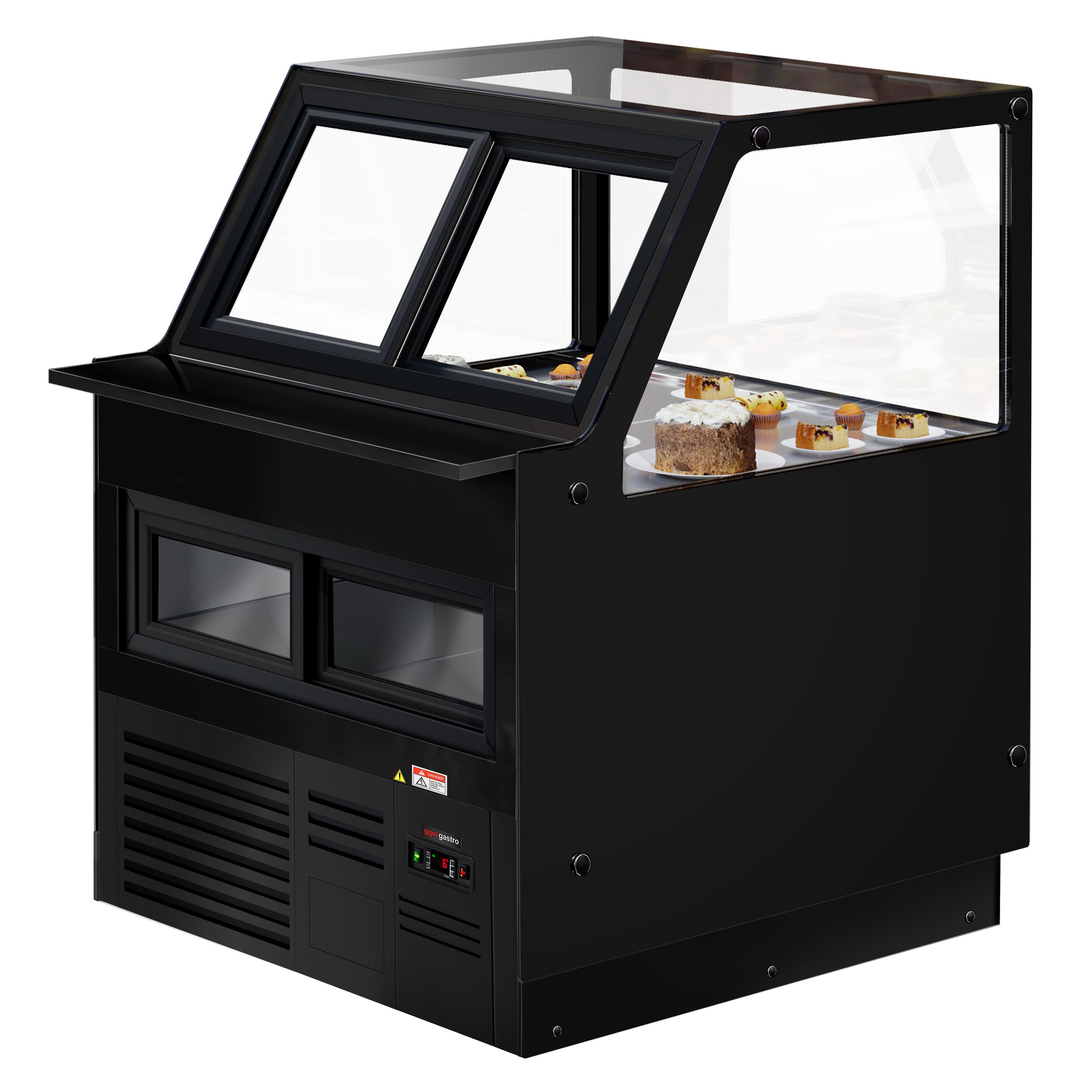 Comptoir vitrine réfrigérée KAISA - 1000mm - Double vitrage - +2/+8°C - Éclairage LED - 280L