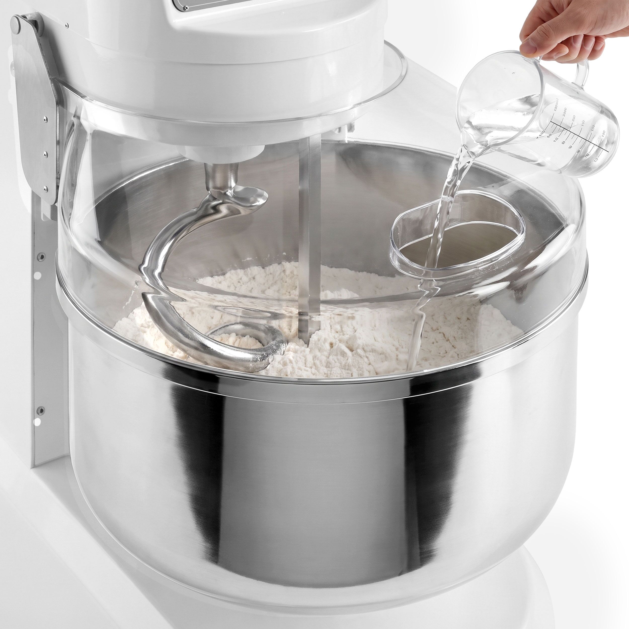 Spiraalkneder PREMIUM - 131l / 80kg - 2 snelheden - met vaste kom - timerfunctie - 400V - speciaal voor brooddeeg