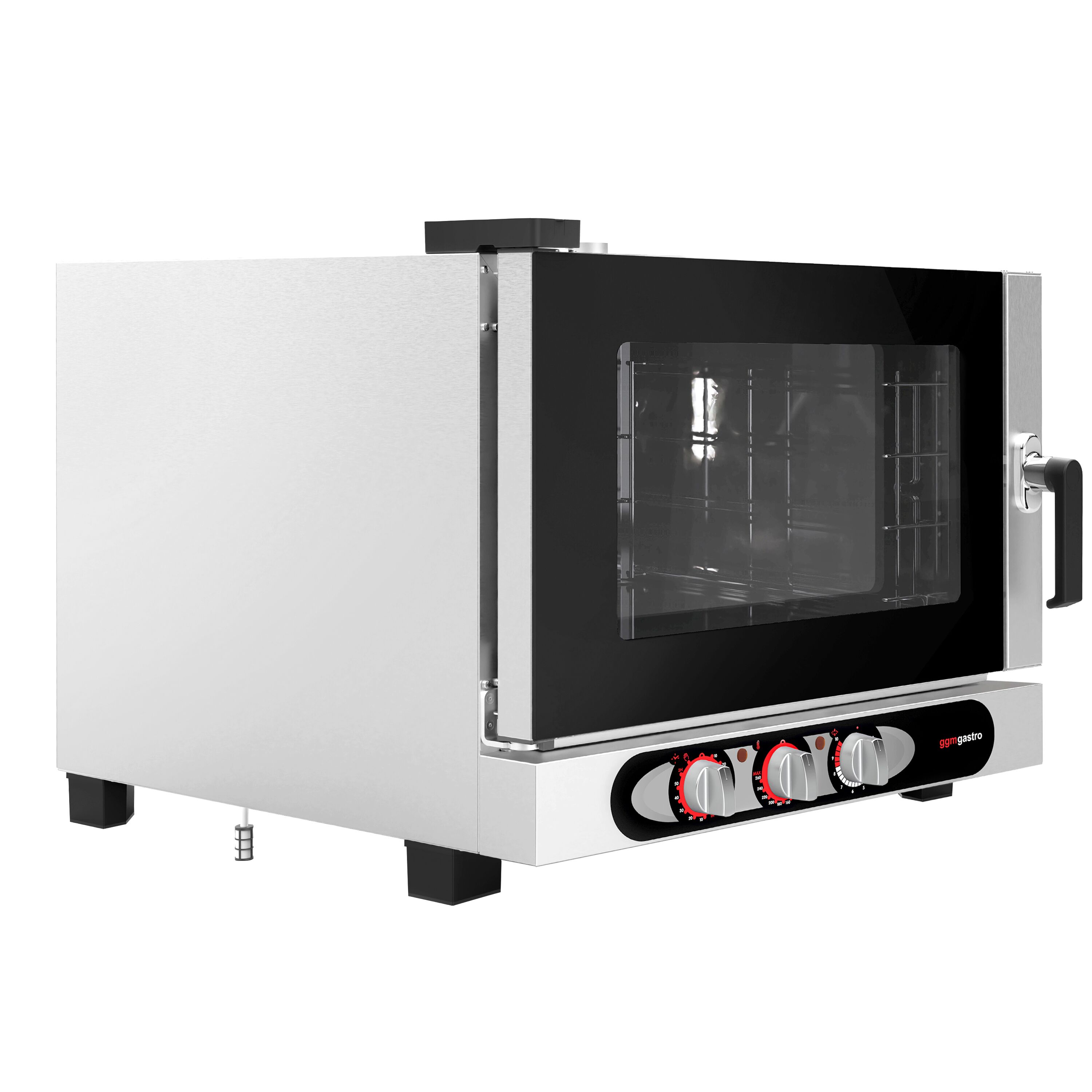 Commercial Combi Steamer - Manual - 4× GN 1/1 or 4× EN 600×400 - Left Hinge