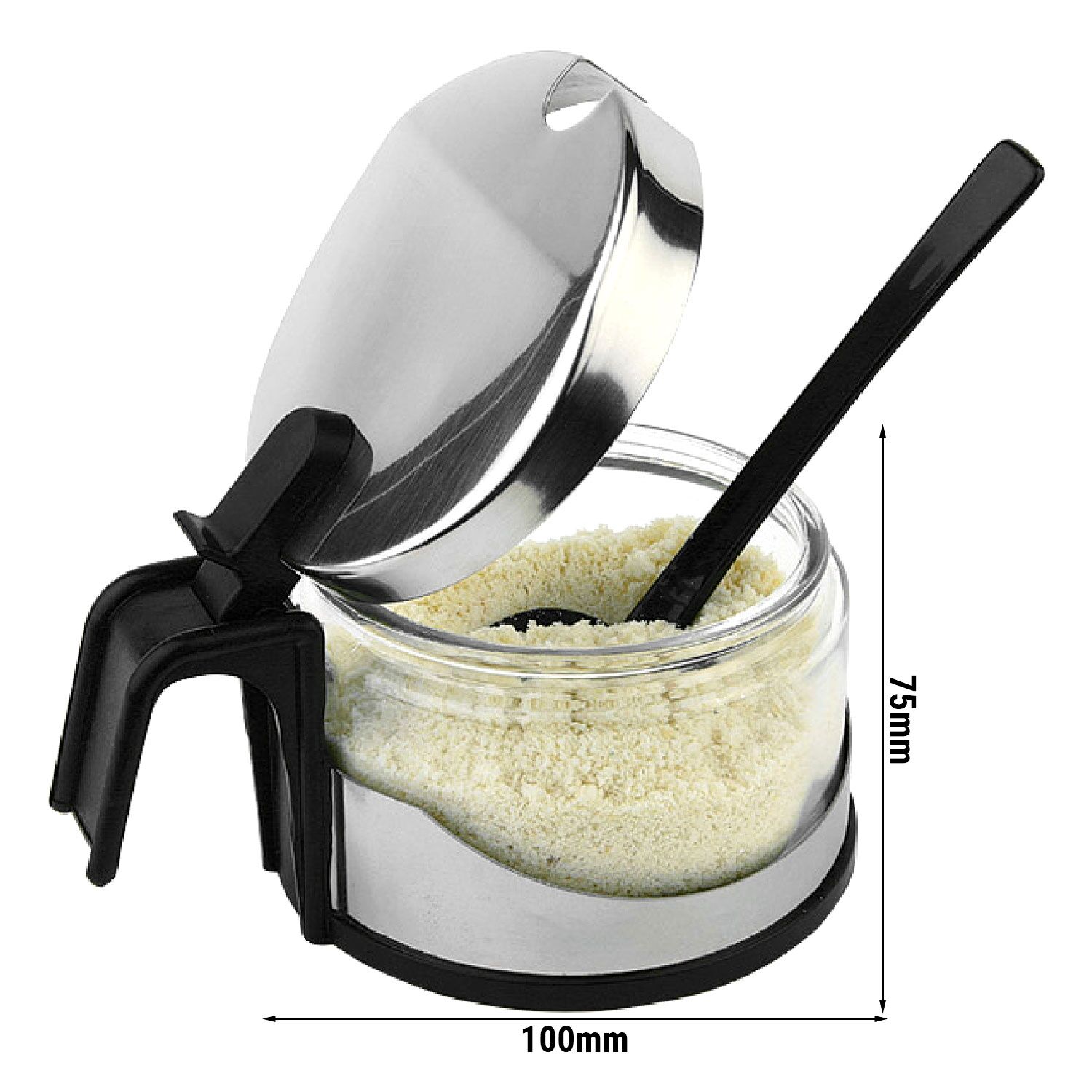 (6 pièces) Ménagère à parmesan – ECONOMIC – 230 ml – Inox – incl. cuillère en plastique