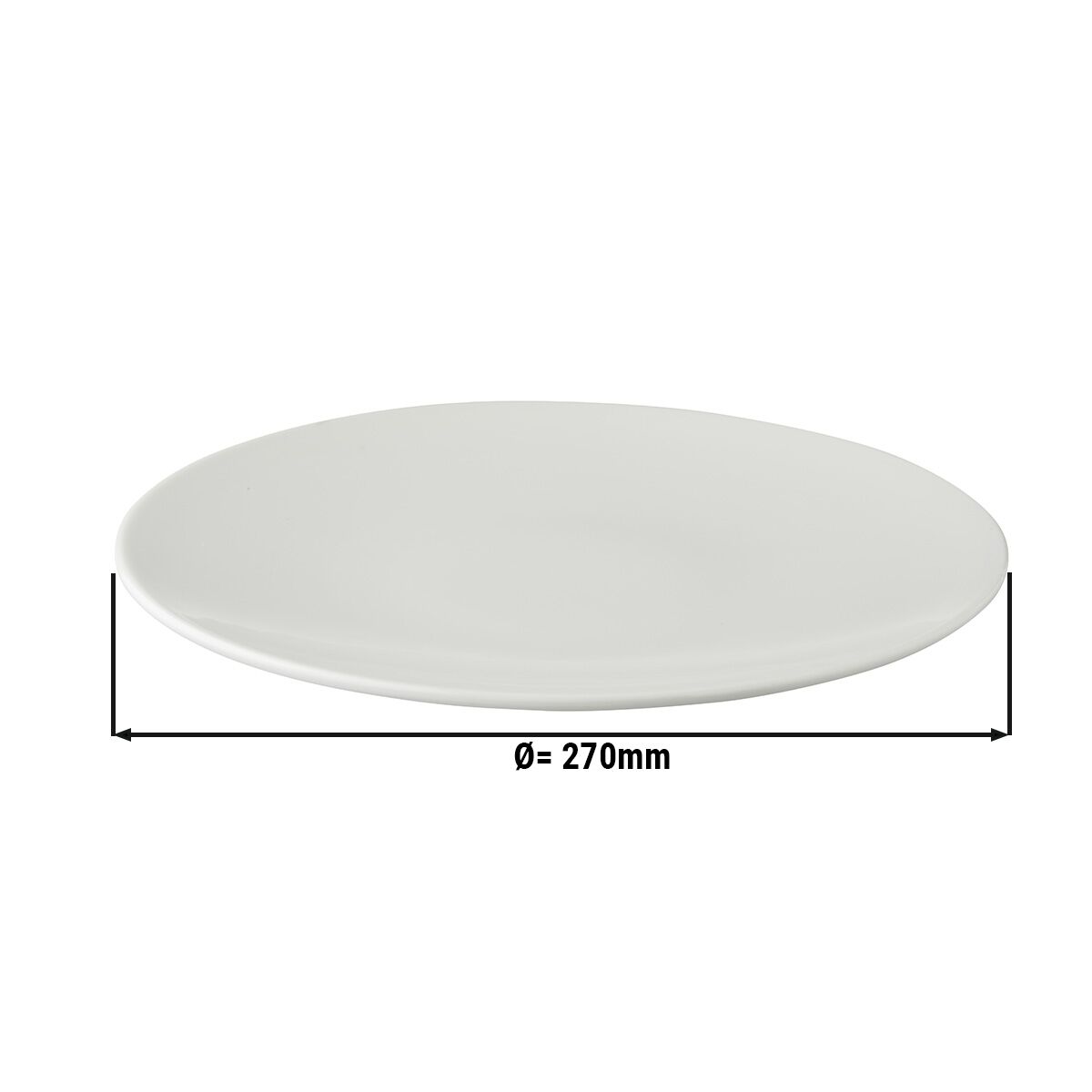 (6 st) WHITE DELIGHT - Coupe tallrik platt - Ø 27 cm - vit