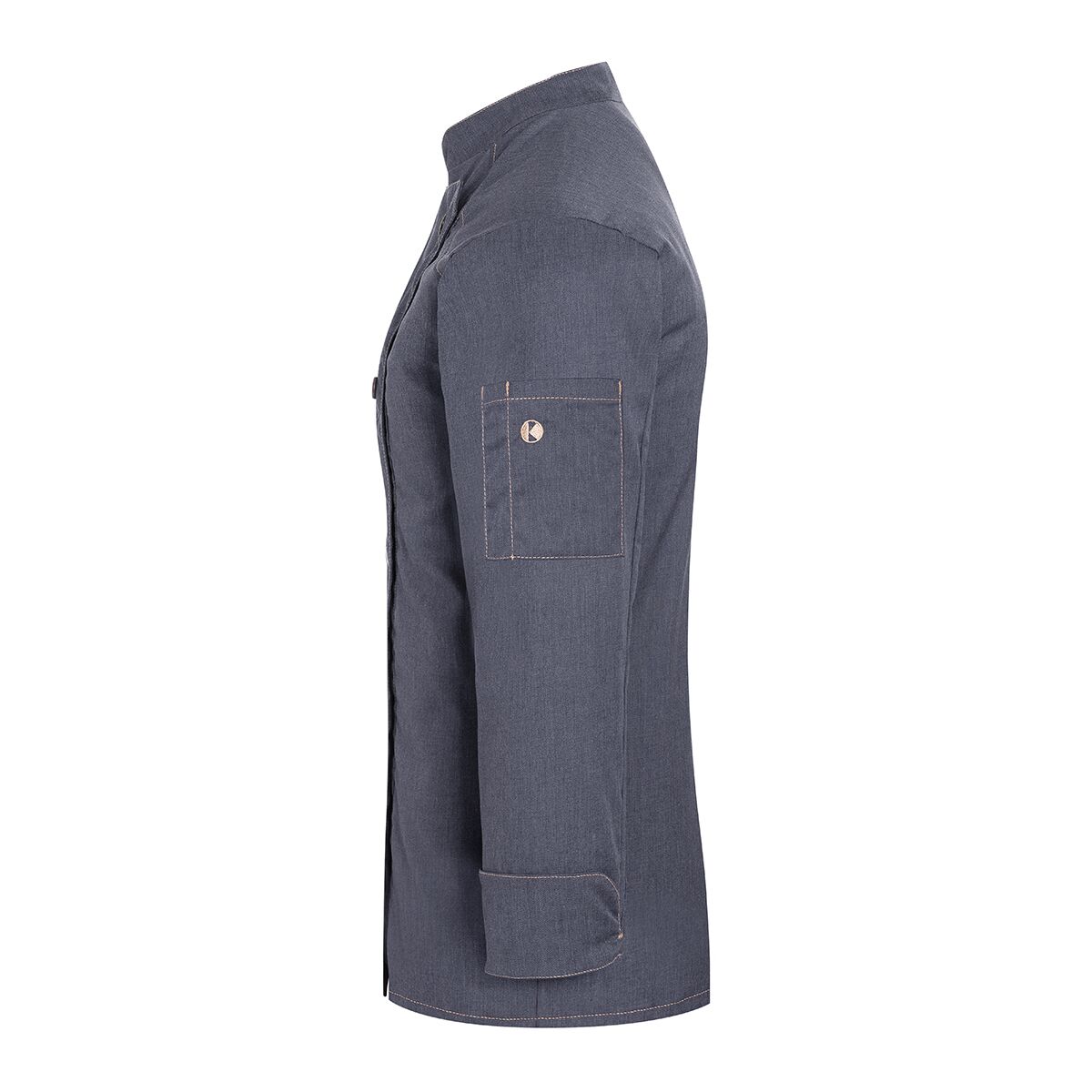 (6 pièces) KARLOWSKY | Veste de cuisine femme style jeans - Noir Vintage - Taille : 40