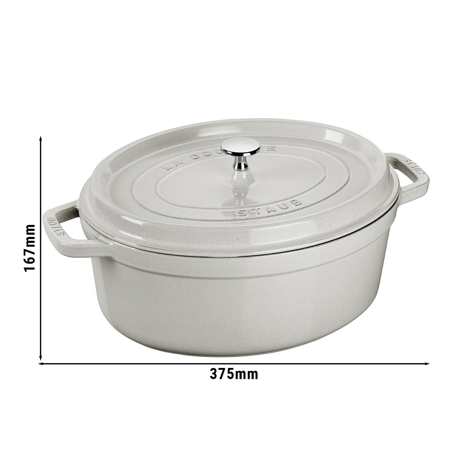 STAUB | LA COCOTTE - Cocotte - oval - 310mm - Gusseisen - Weisser Trüffel
