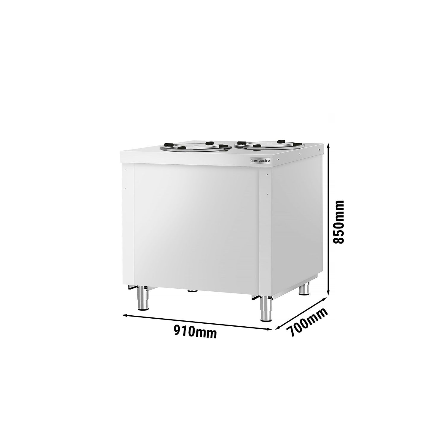 Distributeur d’Assiettes KOPENHAGEN - Non Chauffant - 910 mm - 120 Assiettes - Inox