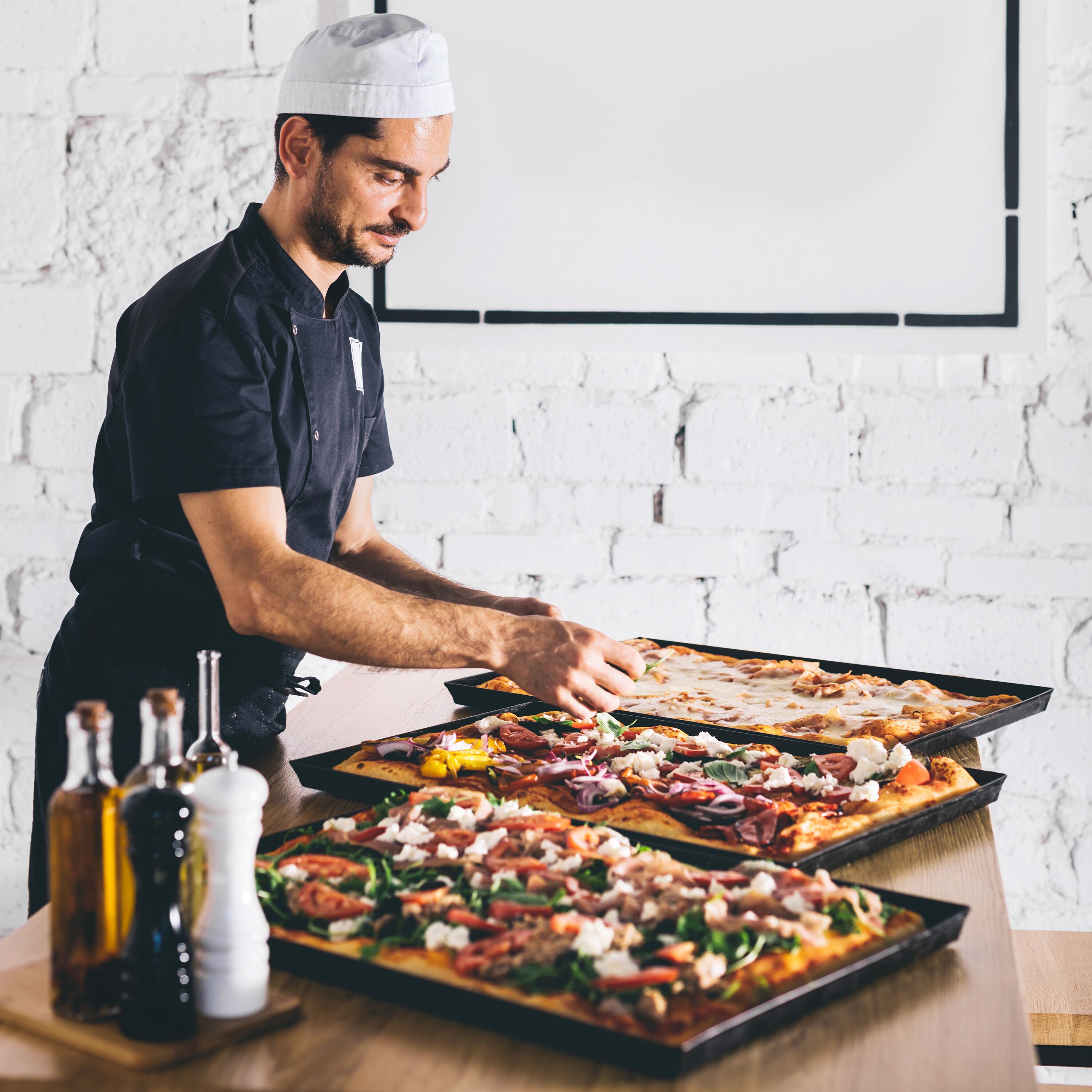 Pizzablech - Blaublech - rechteckig - 600x400x30mm