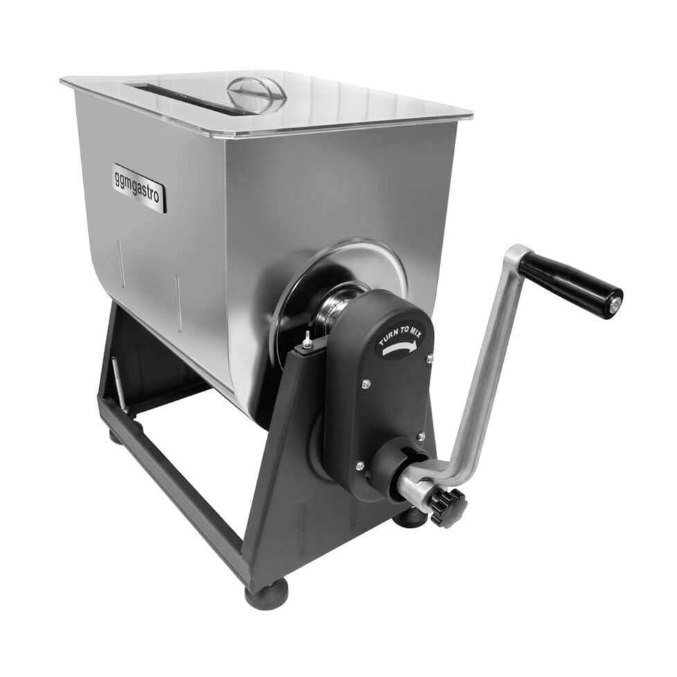 Manual Commercial Meat Mixer 22 - 28L - 25kg - 1.1kW - Reverse Function - incl. Meat Mincer - 450-480kg/h