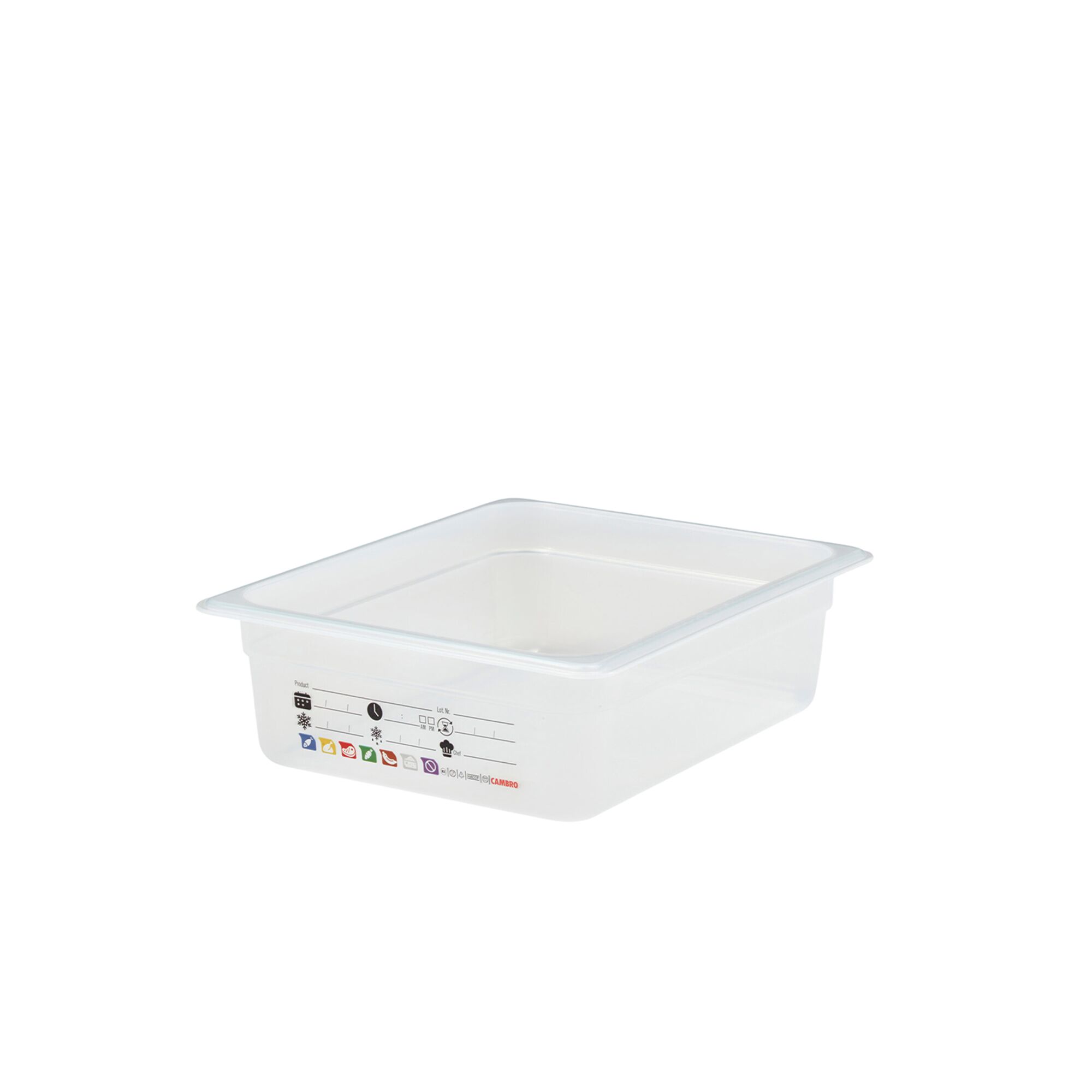 (6 pièces) CAMBRO | SafeTrak - Récipients en polypropylène GN 1/2 - laiteux - Hauteur : 100mm