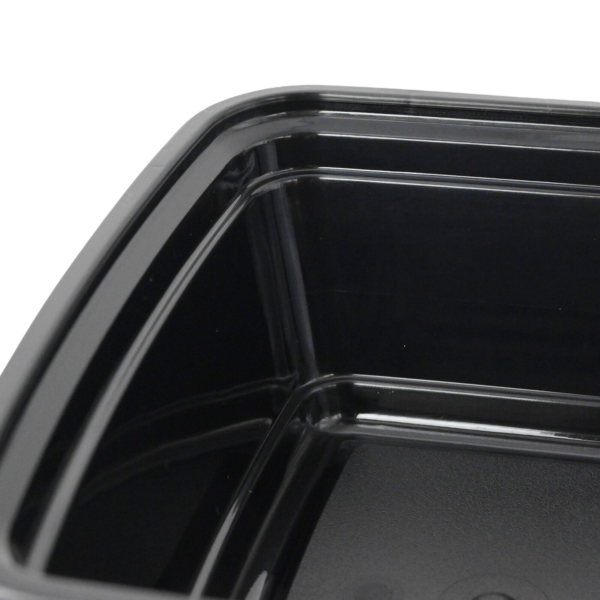 (300 pcs) Barquette réutilisable - 700ml - Rectangulaire - Noir