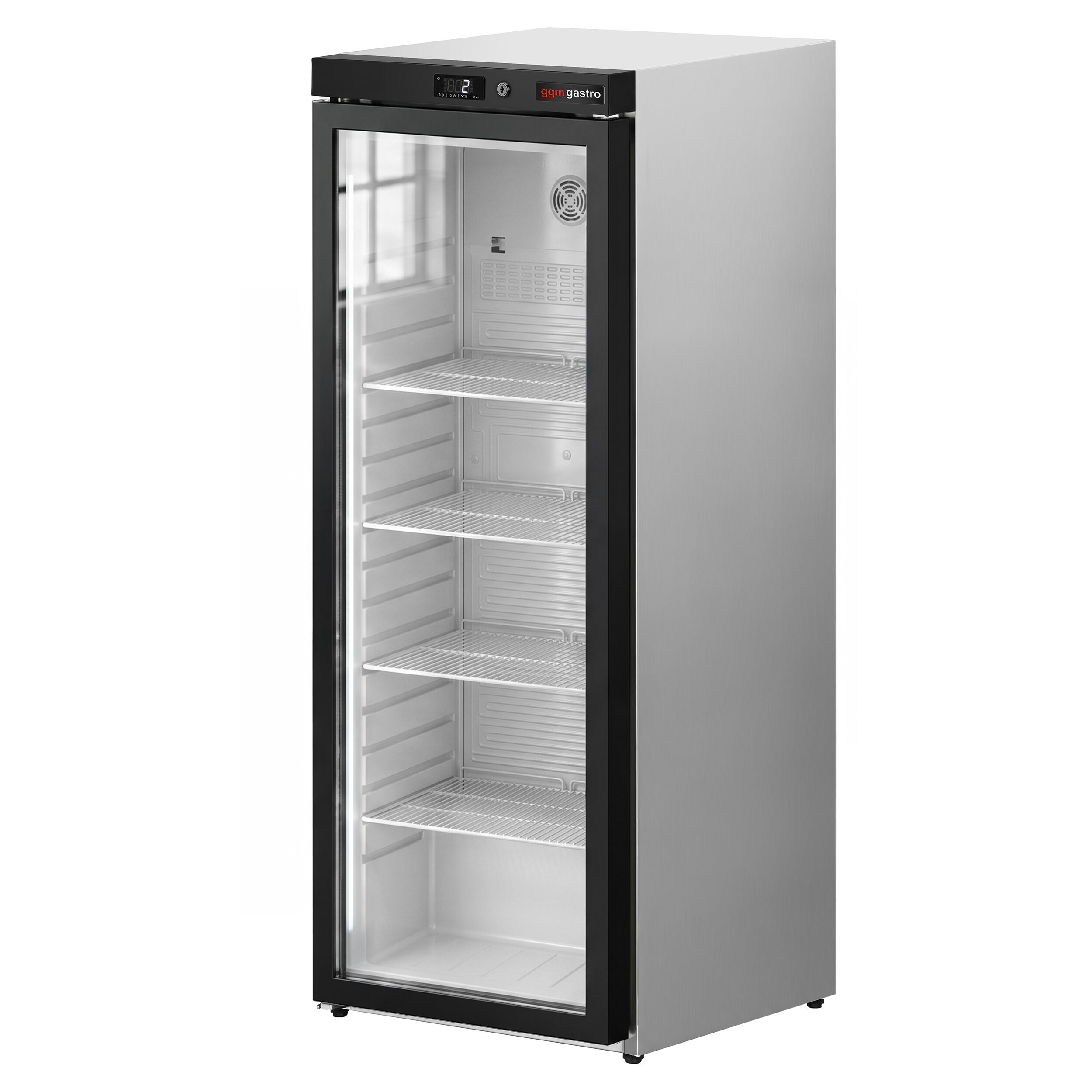 PREMIUM stainless steel storage fridge - 400 litres - with 1 glass door