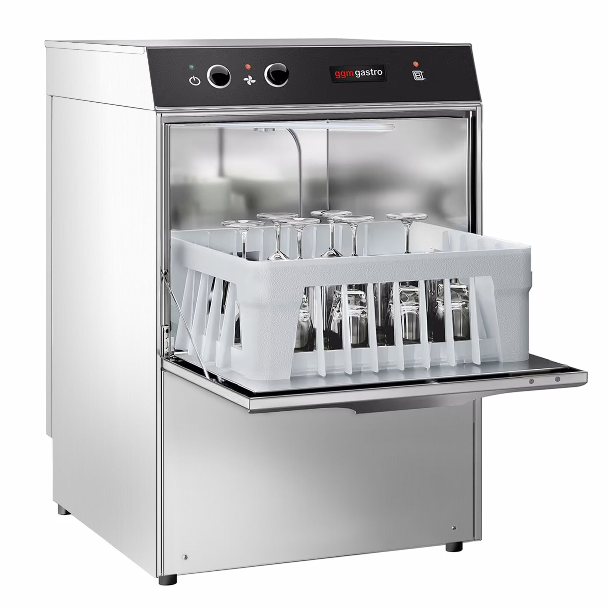 Lave-verres professionnel - Mécanique - 2,97kW - avec pompes à détergent, de liquide de rinçage et de vidange