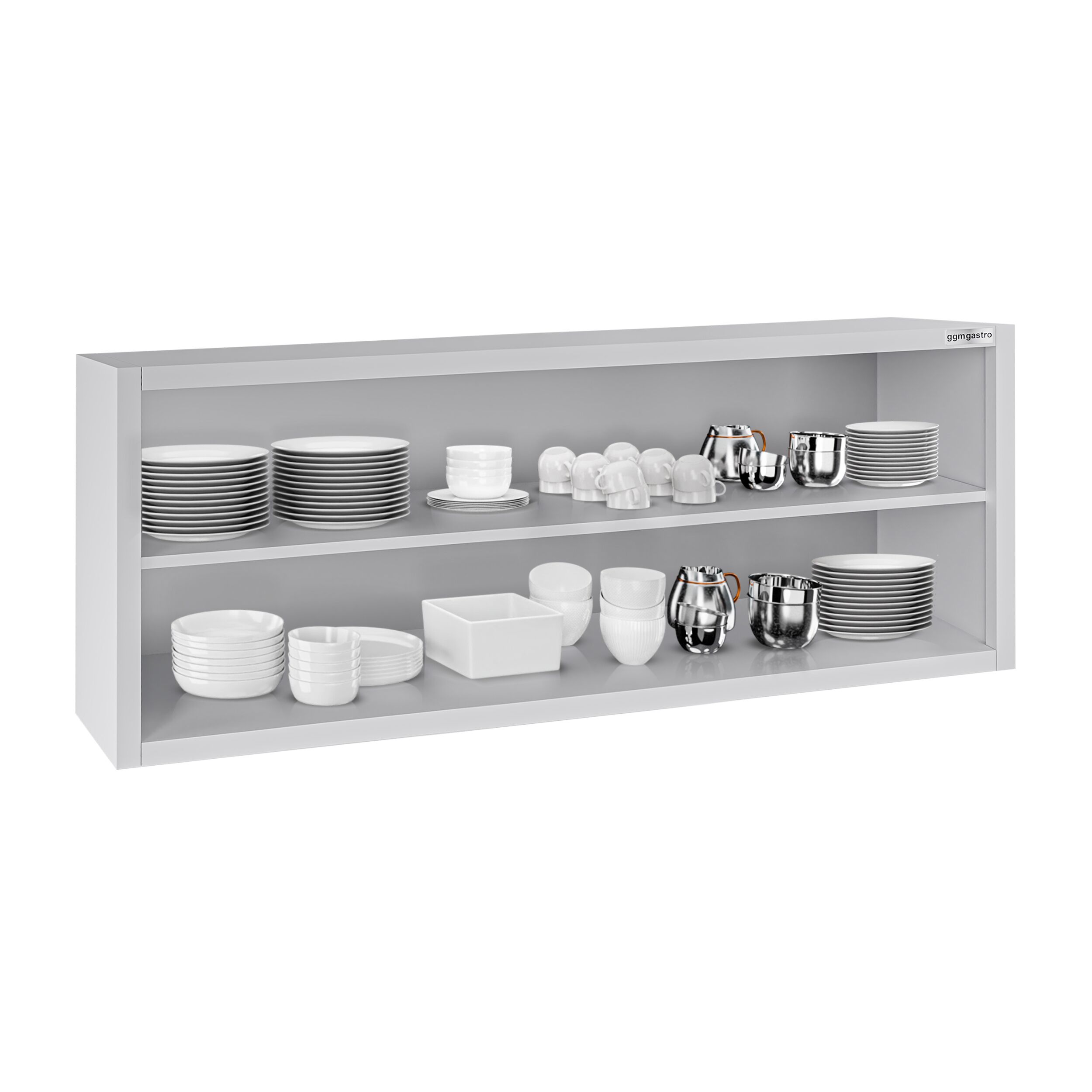 Armoire murale en acier inoxydable ECO - 1800x400mm - sans portes (ouvert) - 650mm de haut