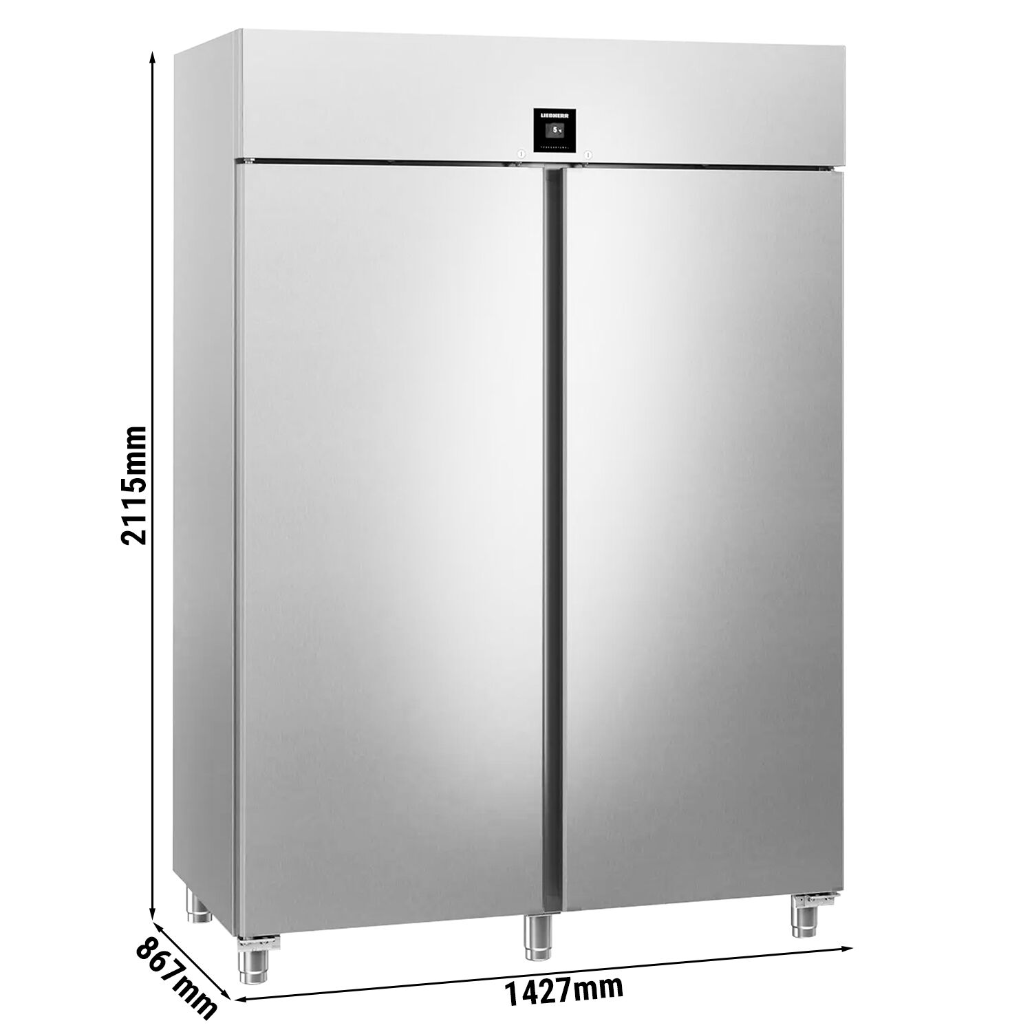 LIEBHERR | Kühlschrank Edelstahl PERFORMANCE - 1360 Liter - GN 2/1 - Innen Edelstahl - mit 2 Türen