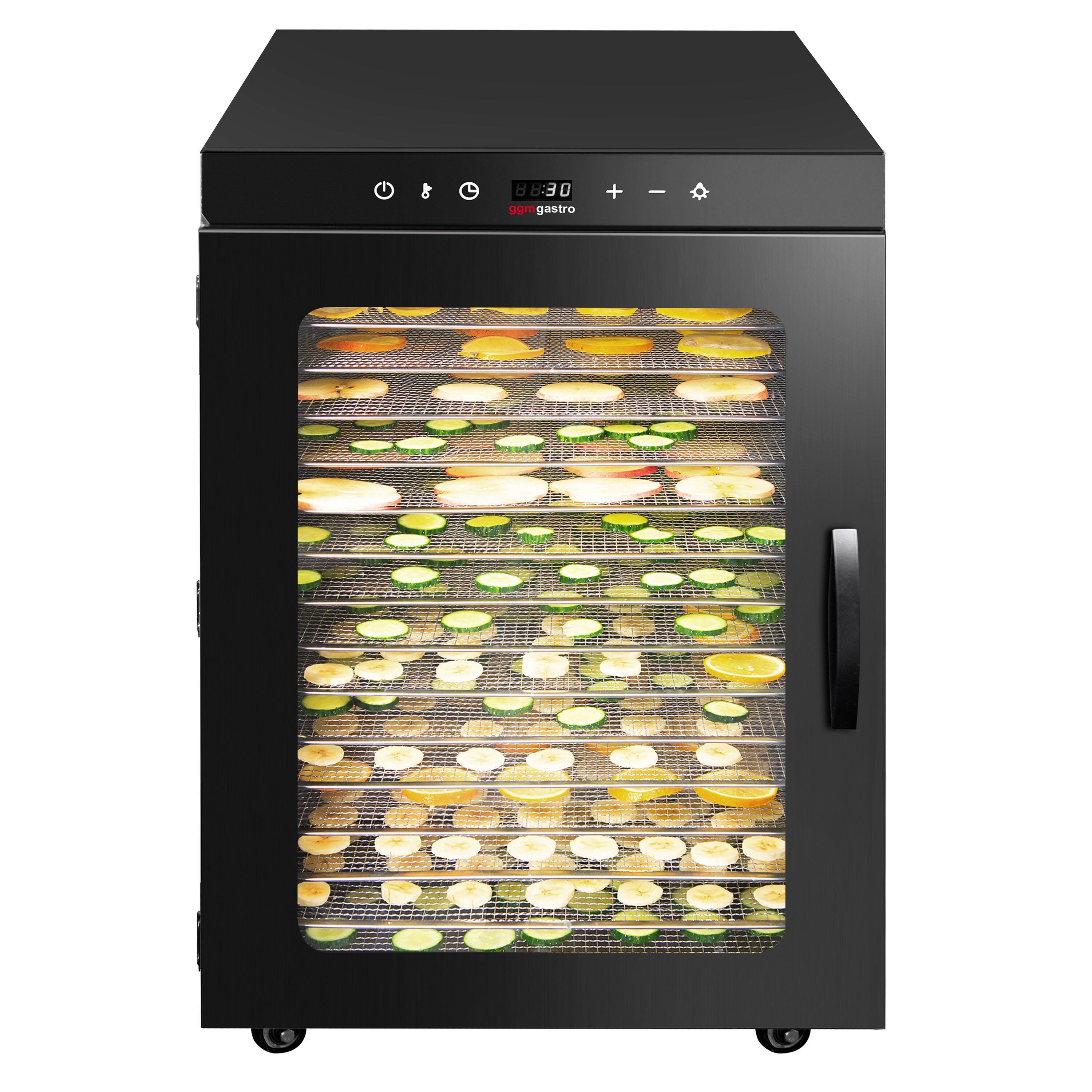 Food Dehydrator - with 16 Trays - Black - Digital Timer - 1.5kW