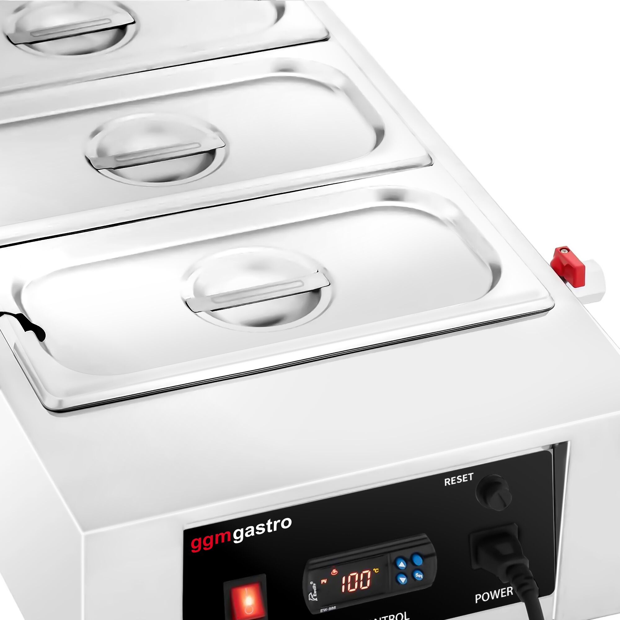 Fondoir à chocolat - 3x GN 1/3 - 1,5kW - incl. 3 couvercles et 3 bacs GN 1/3