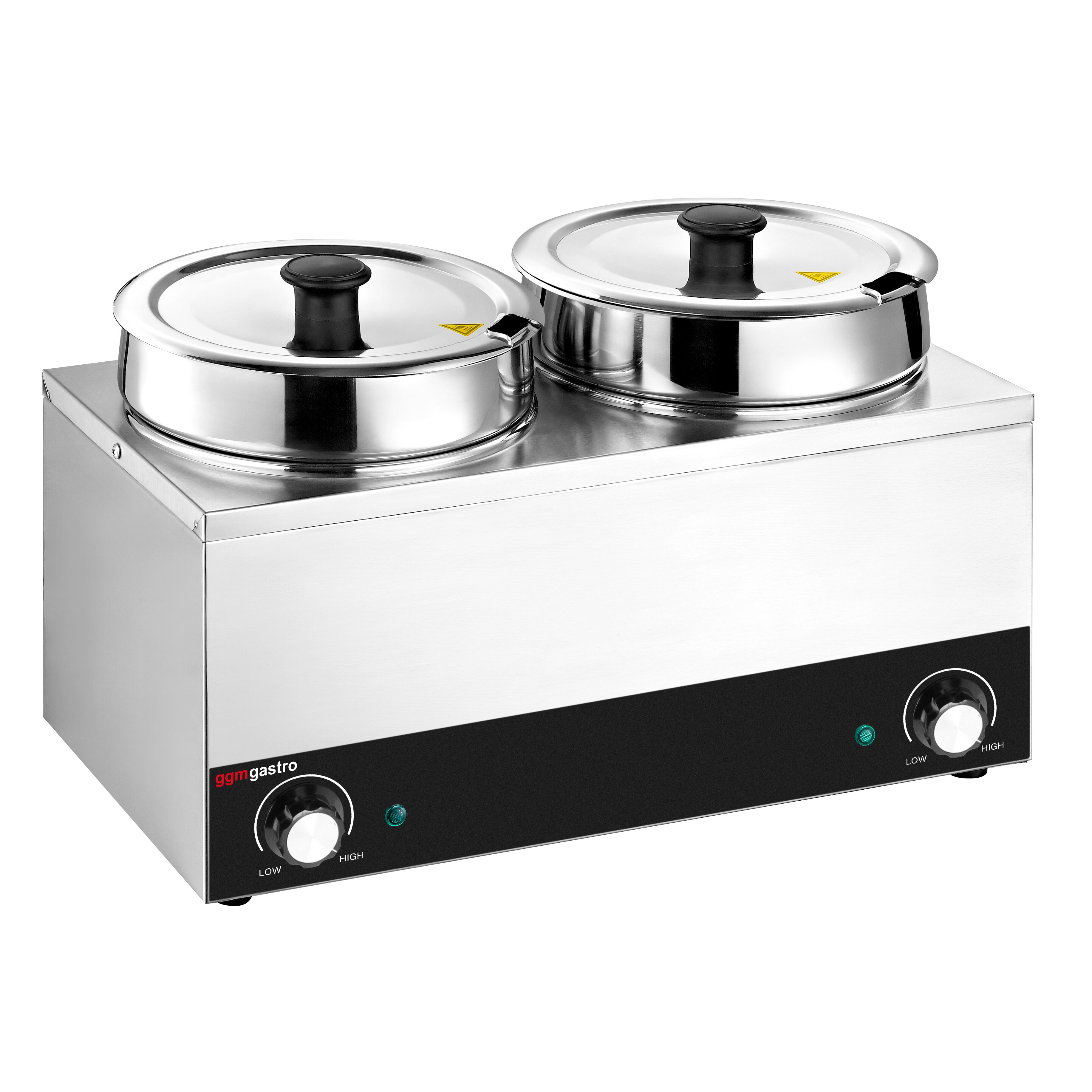 Commercial Electric Bain Marie - Wet Heat - 7L - 300W - 2 Round Pots with each 3,5L