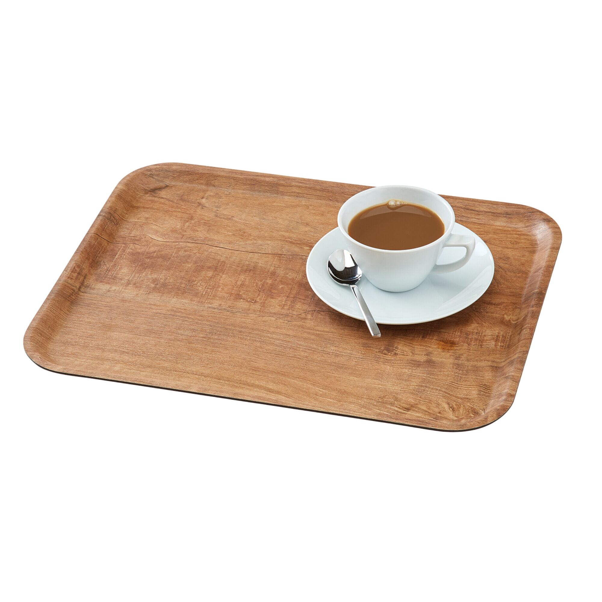 (24 Stück) CAMBRO | MADEIRA - Schichtstofftablett - rechteckig - 330x430mm - Holzoptik - braun oliv