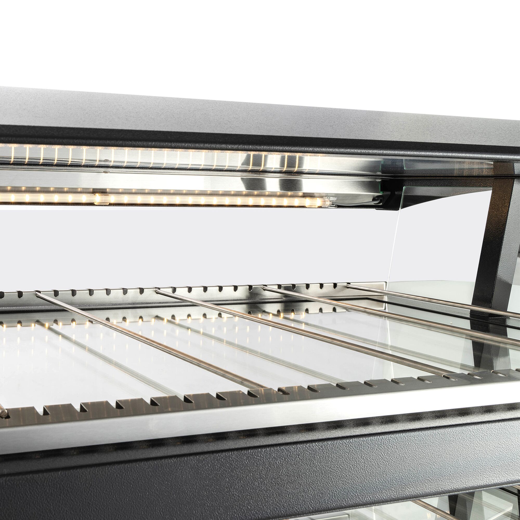 Vitrine chauffante – 995 mm – 1,02 kW – avec 3 étagères – réglable séparément