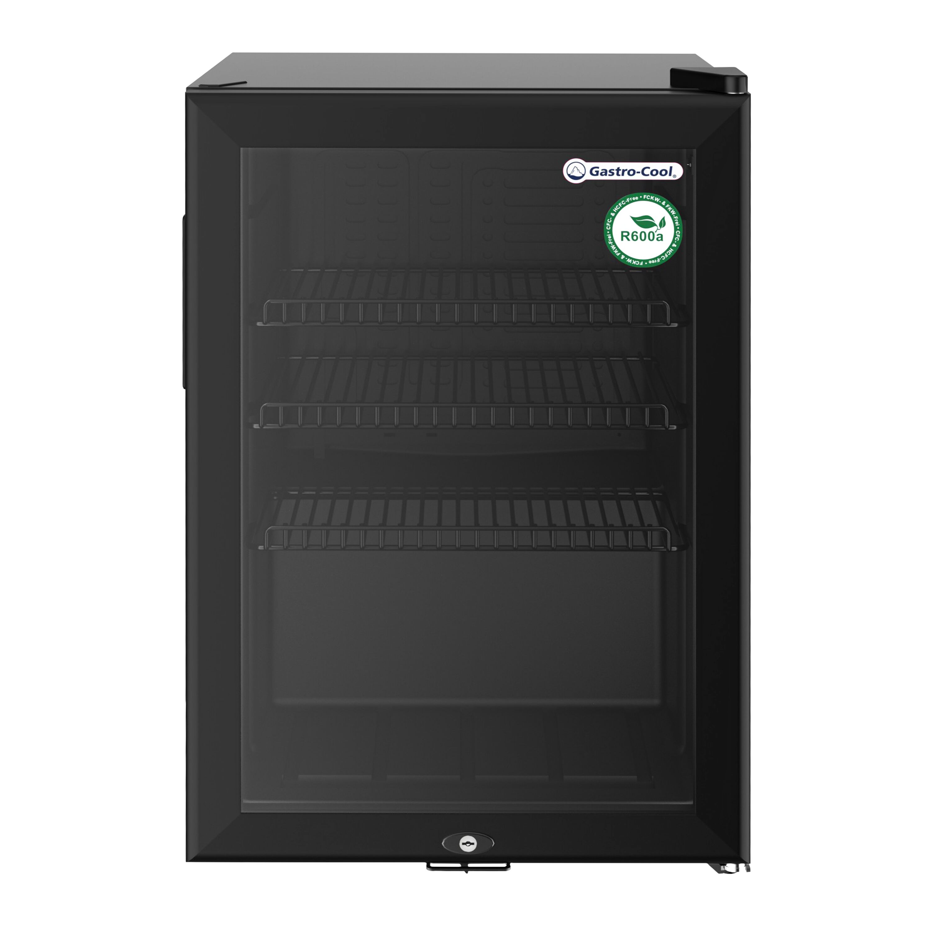 GASTRO-COOL | Minibar réfrigéré - 430 mm - 62 litres - avec 1 porte vitrée - Noir