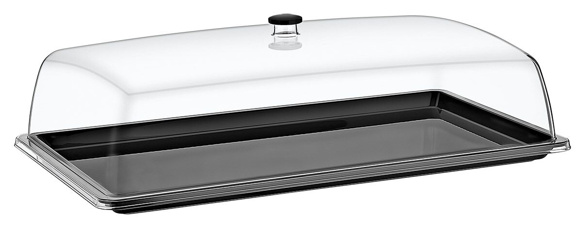 Tray with Dome Cover - GN 1/1 - Polycarbonate - 500x325mm - Height: 170mm - incl. GN 1/1 tray