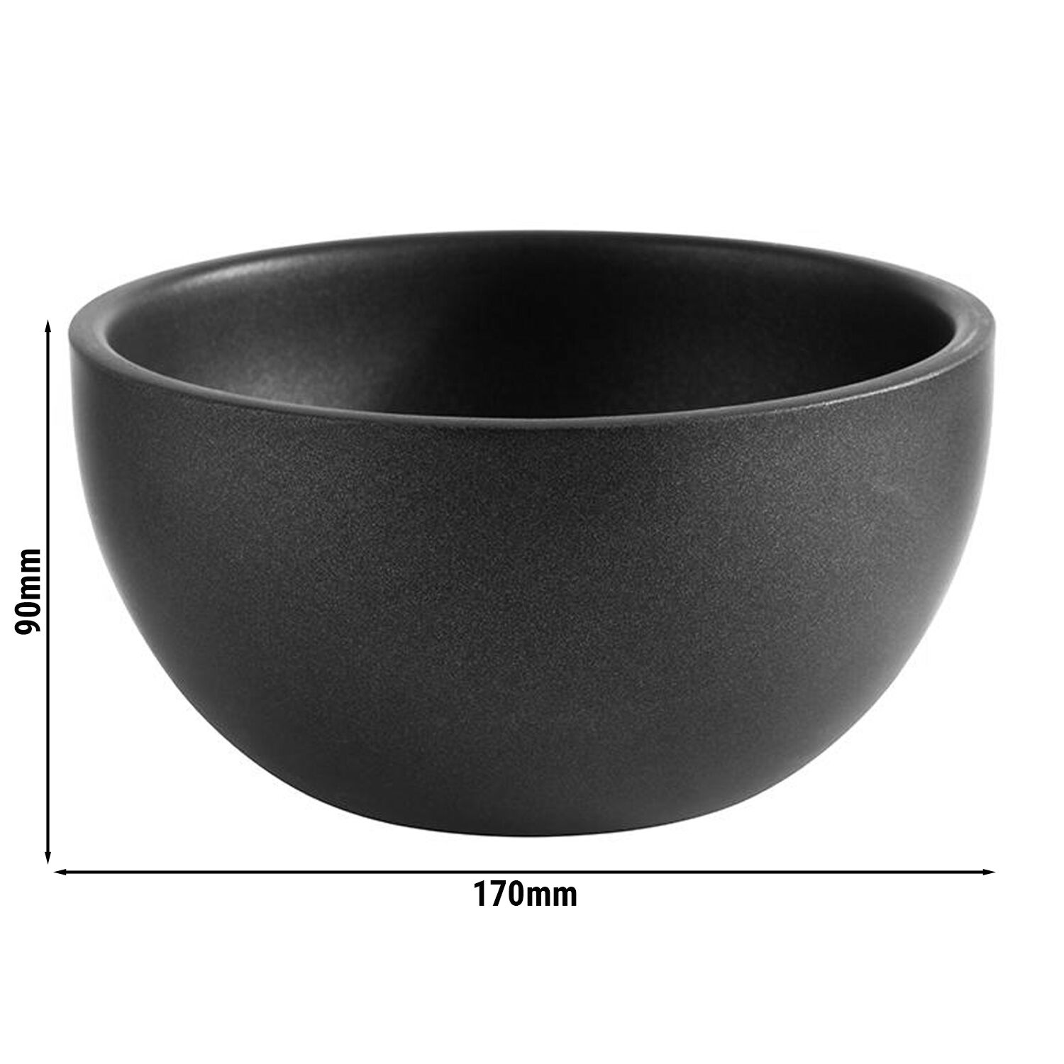 (6 pcs) Coupe - LEVANTE - Acier inoxydable - 0,9L - carré - 170x170mm - Profondeur : 90mm - Noir