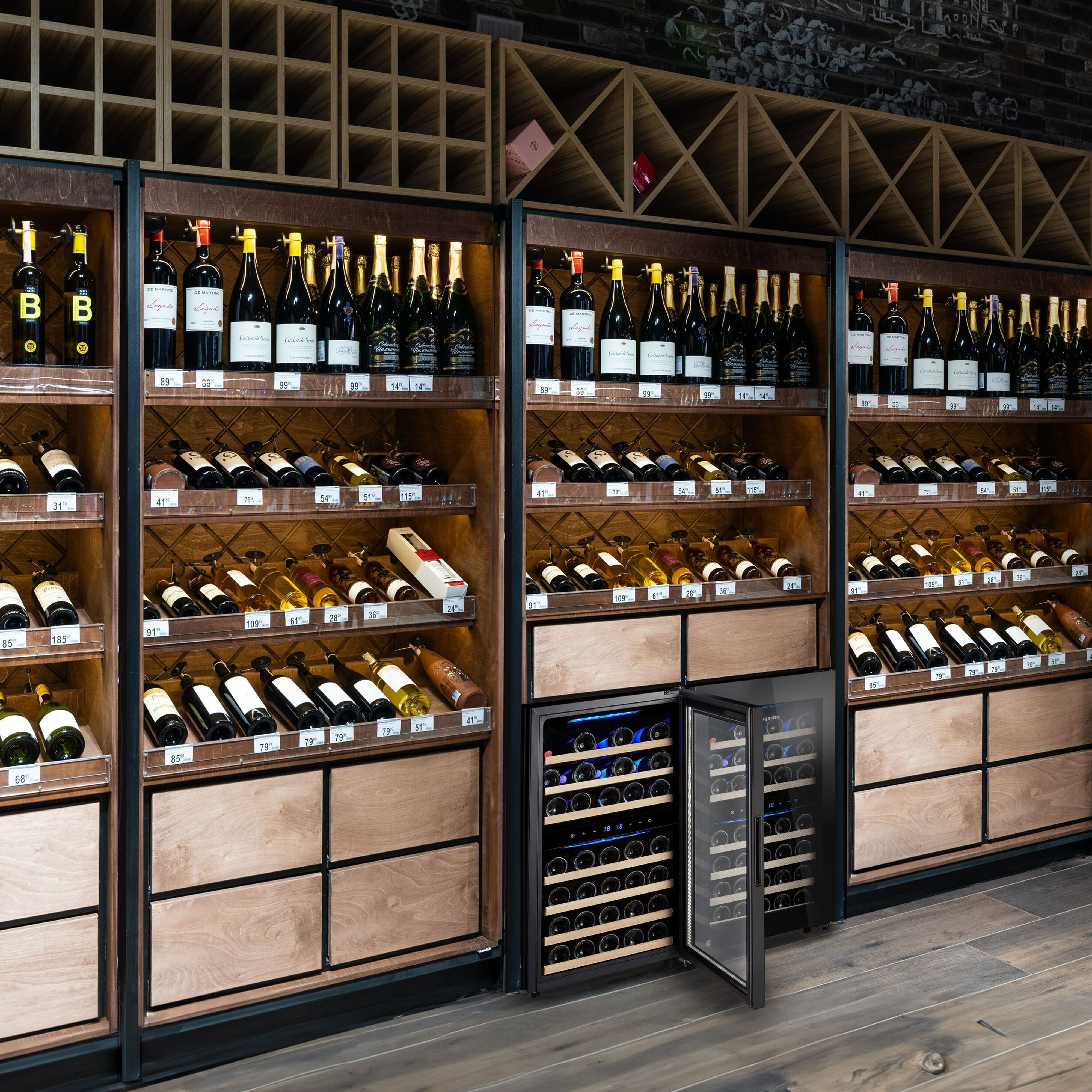 Cave à Vin - 2 Zones Climatiques - 120 Litres - max. 45 Bouteilles