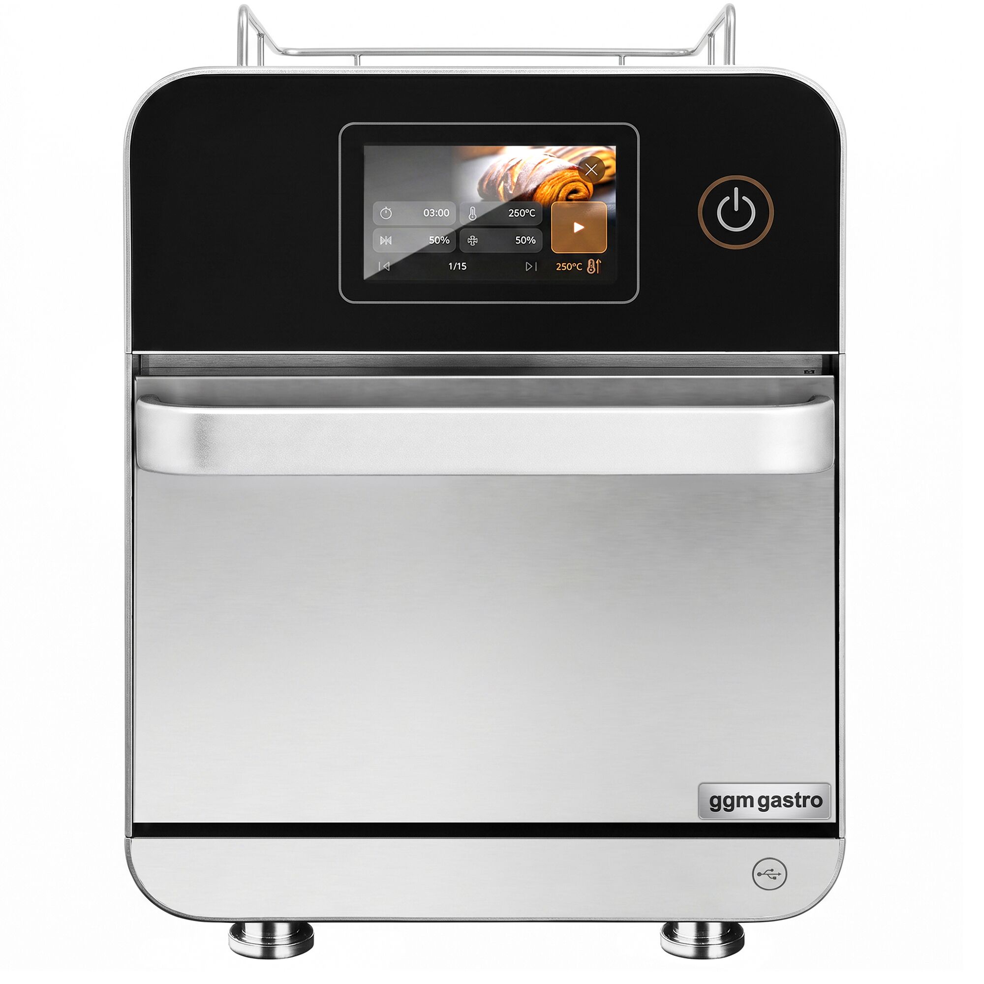 Speedofen - 3,5 kW - Silber - mit Heißluft & Mikrowellenfunktion - 18 Liter - 7-Zoll-Touchscreen