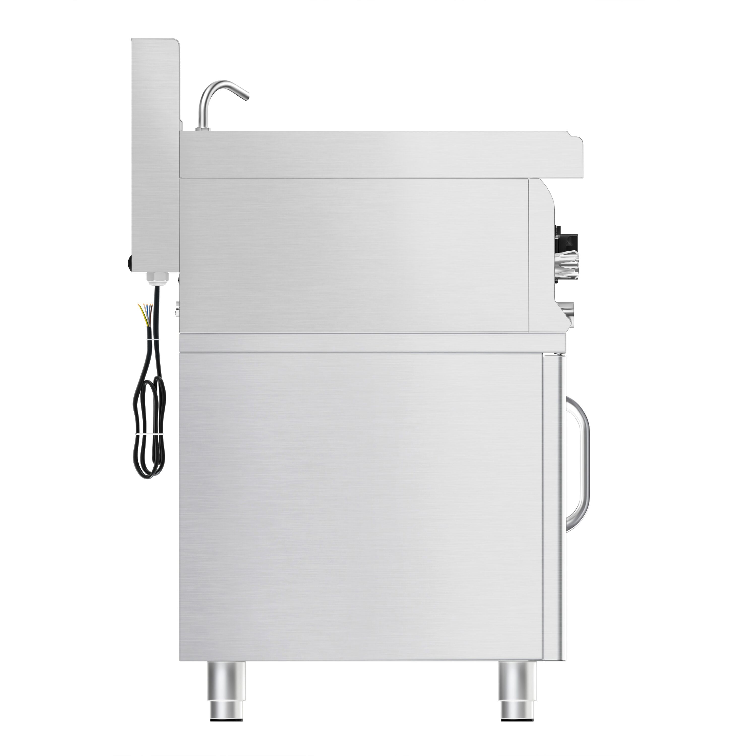 Cuiseur à pâtes électrique avec robinet – 28 L – 9 kW – incl. soubassement avec 2 portes