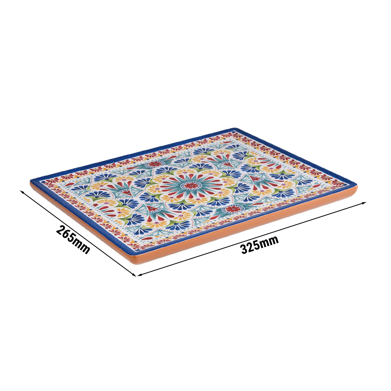 (6 pièces) Plateau GN 1/2 – ARABESQUE – Mélamine – Hauteur : 20 mm – Terracotta